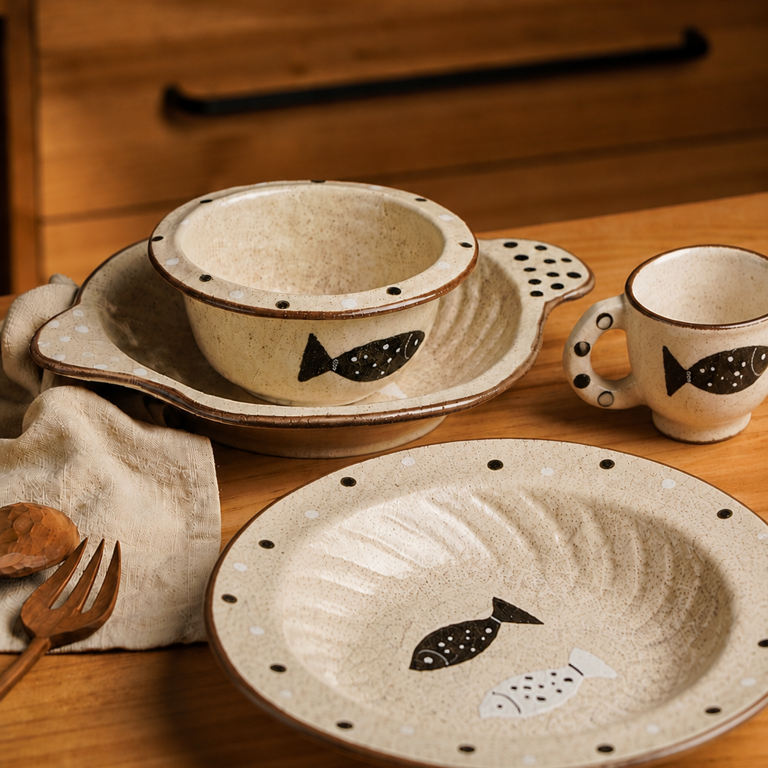 Fish Motif Table Set