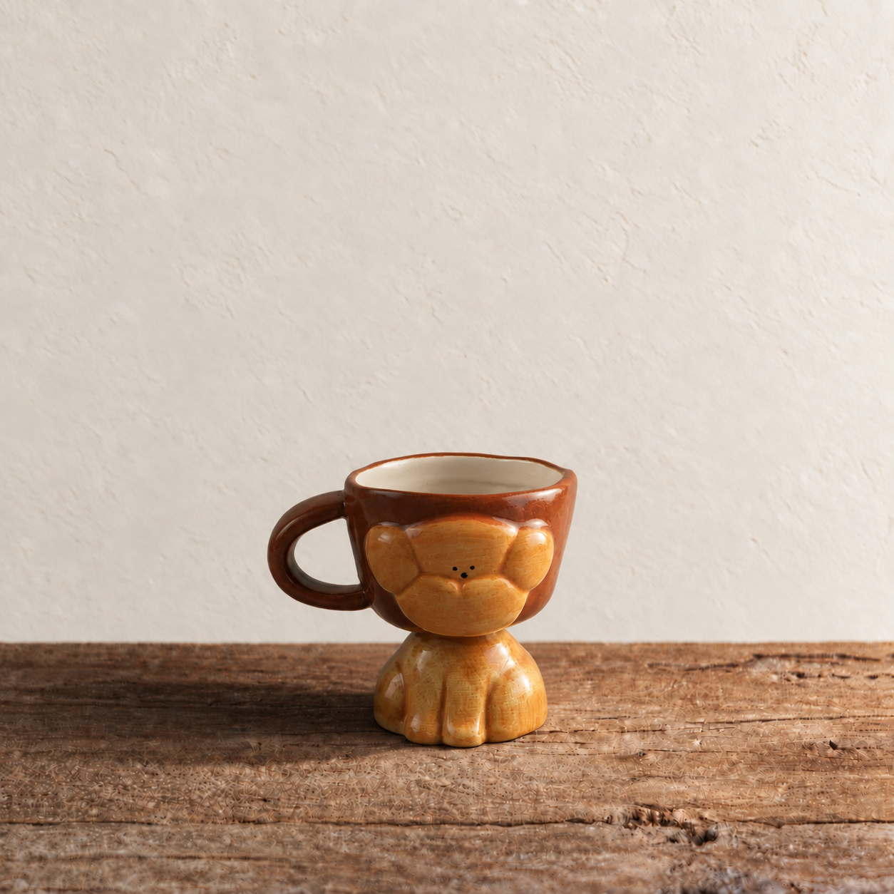 Sculptural Dog Stoneware Coffee Cup