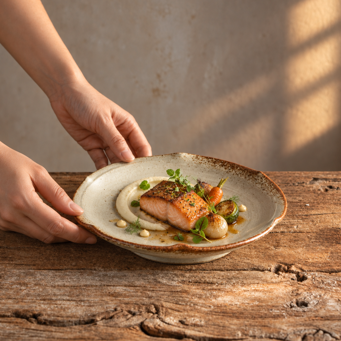 Rustic Scalloped Plate