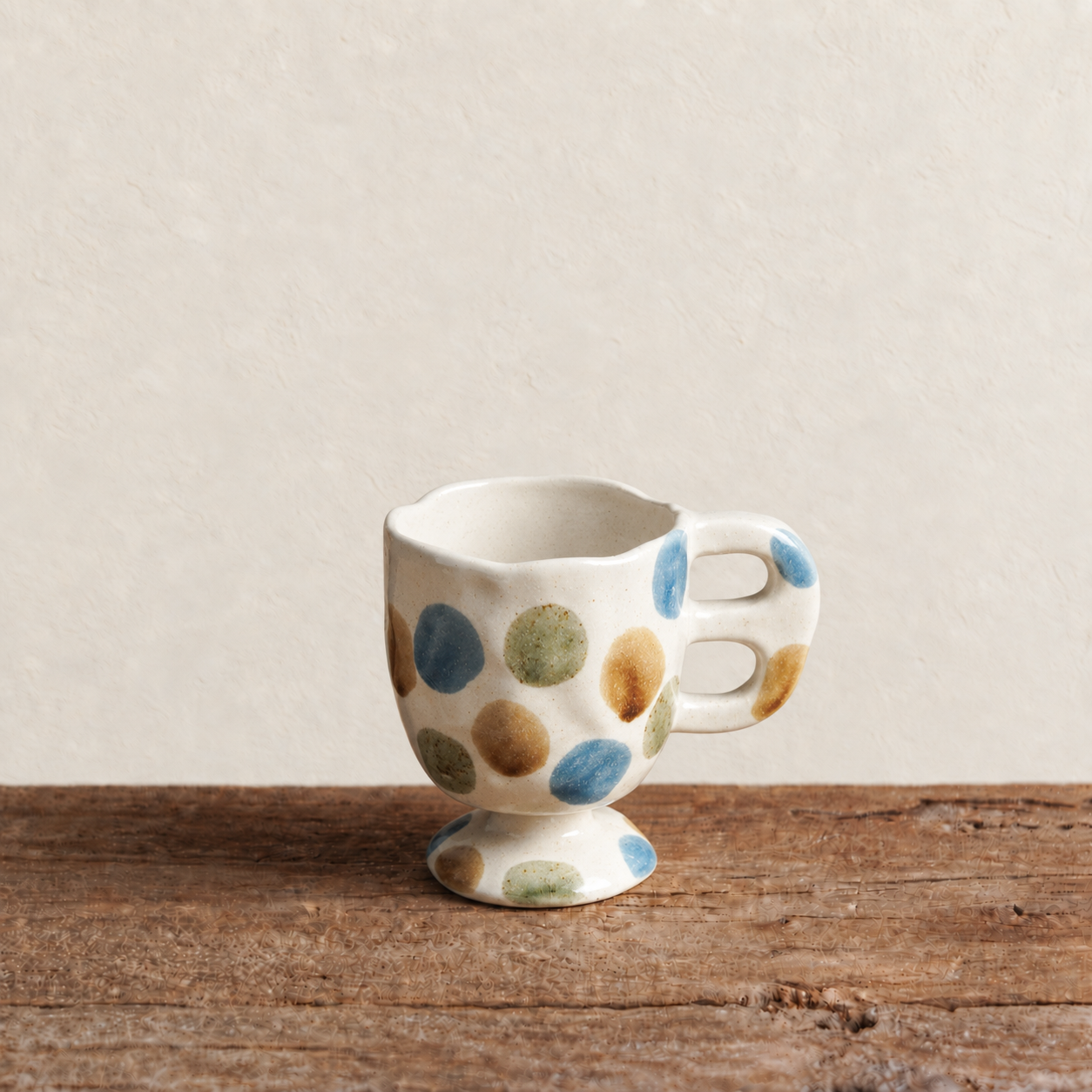 Polka Dot Pedestal Mug