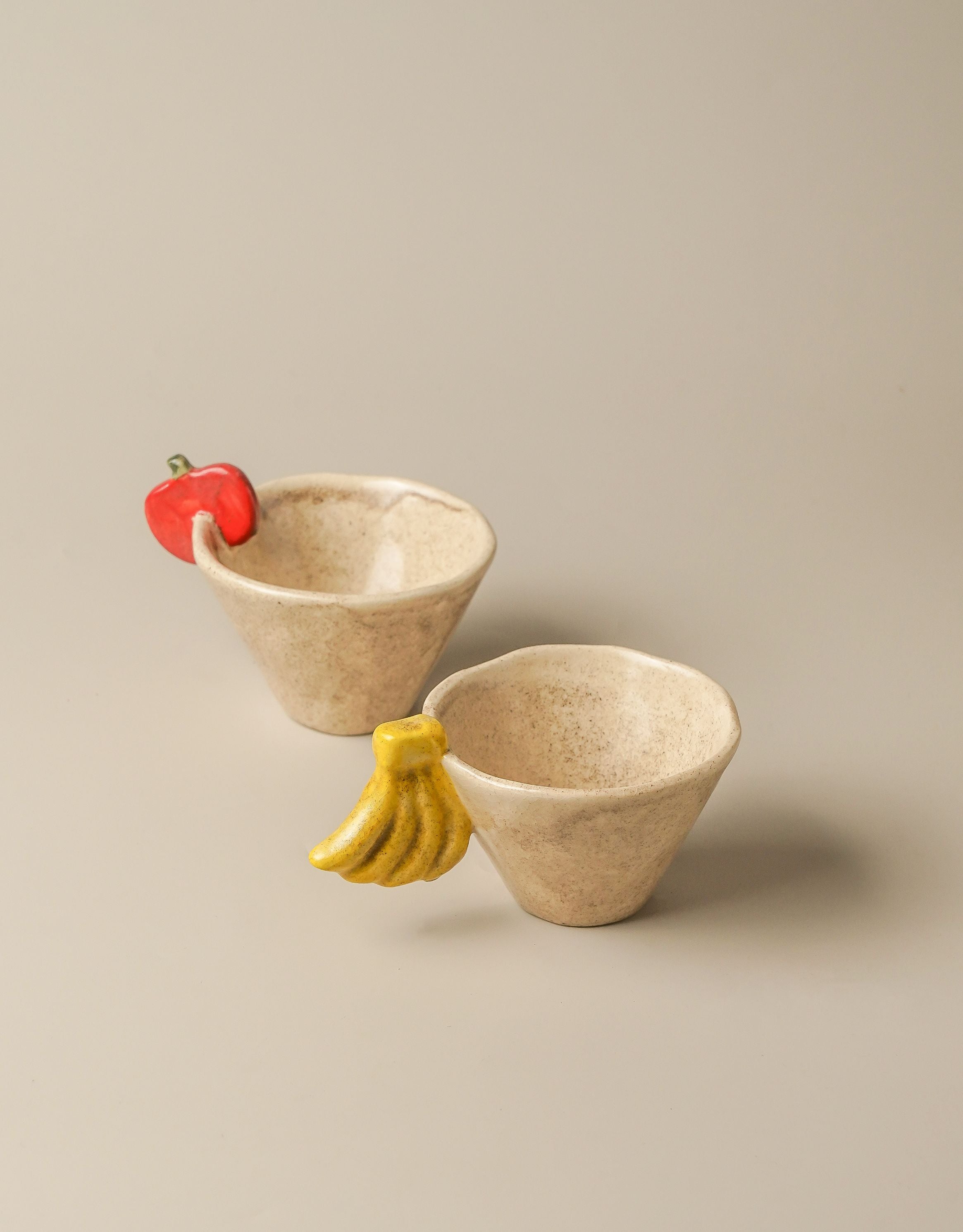 Fruit Handle Stoneware Cup Set