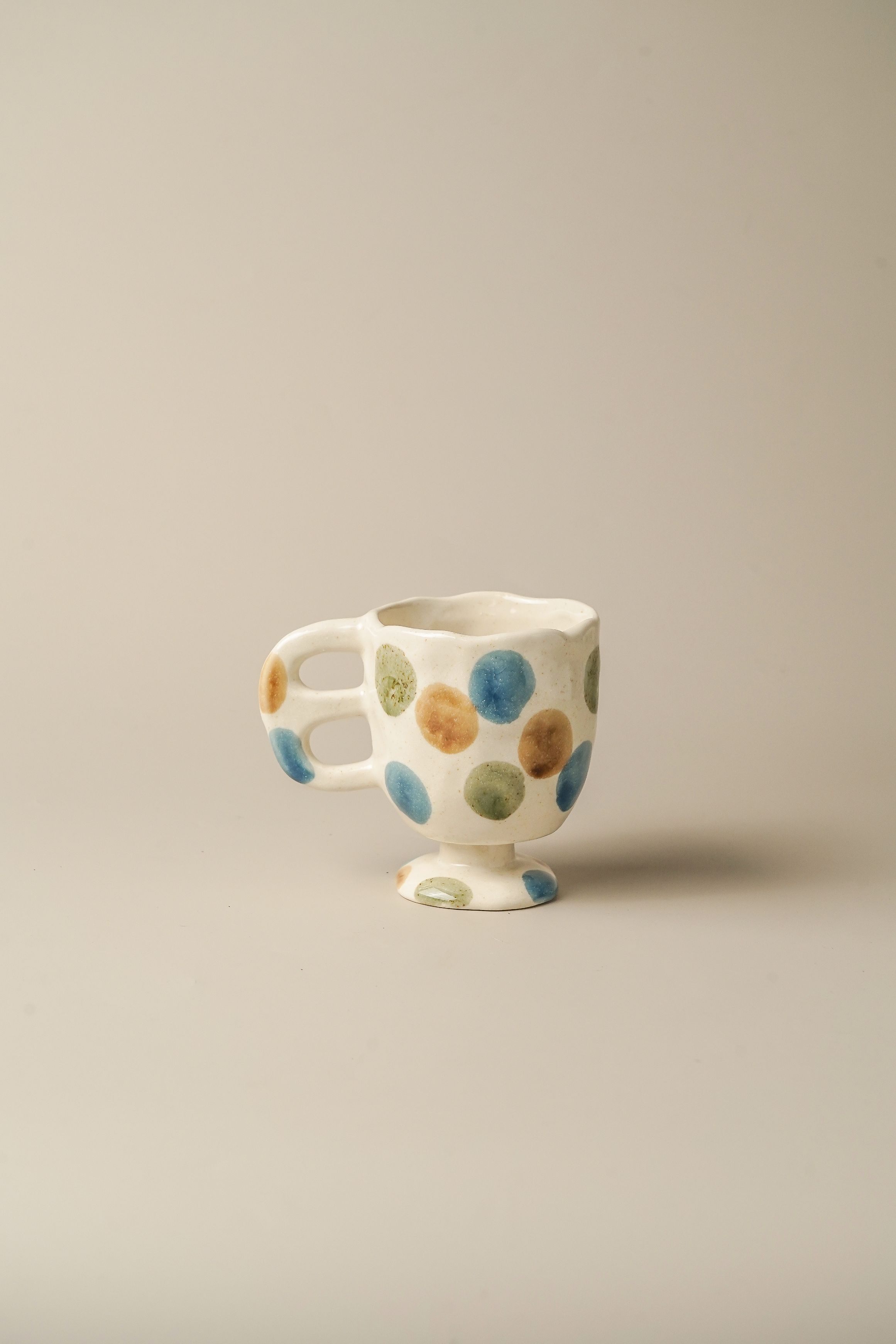 Polka Dot Pedestal Mug