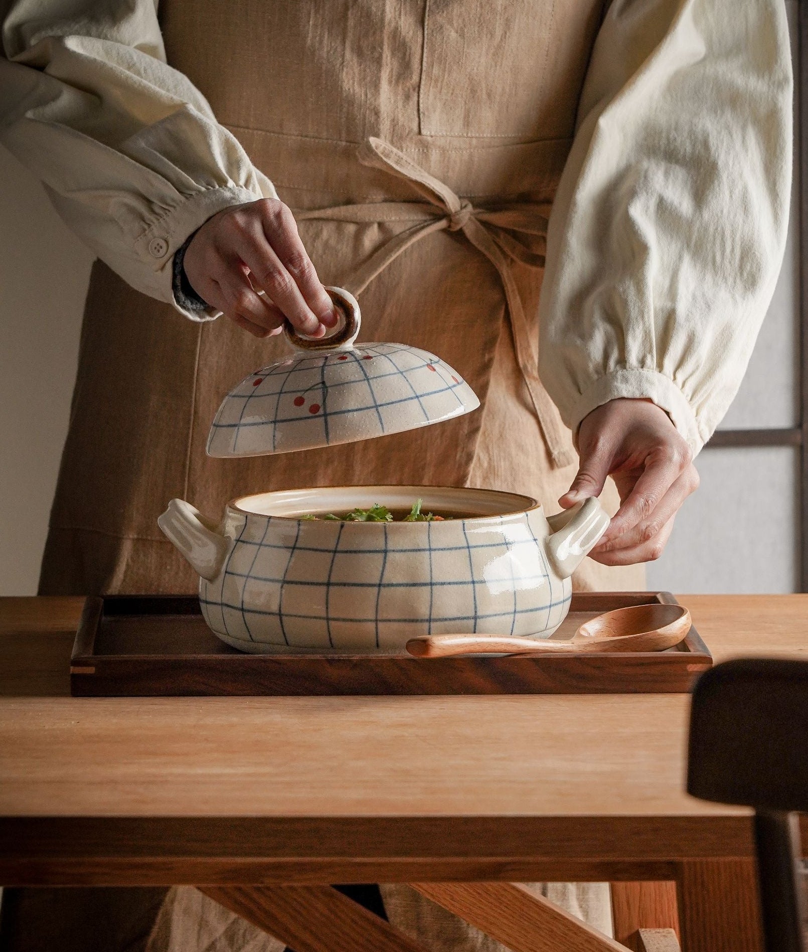 Kiln-Glazed Stoneware Covered Pot