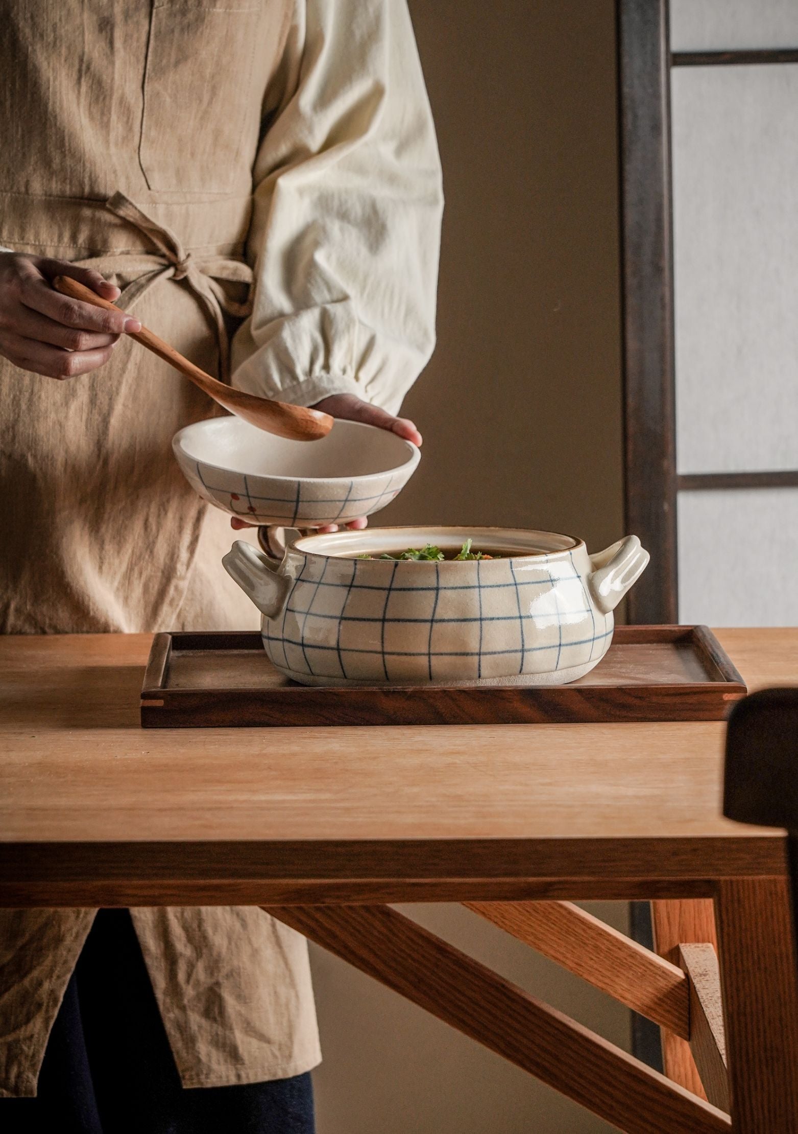Kiln-Glazed Stoneware Covered Pot