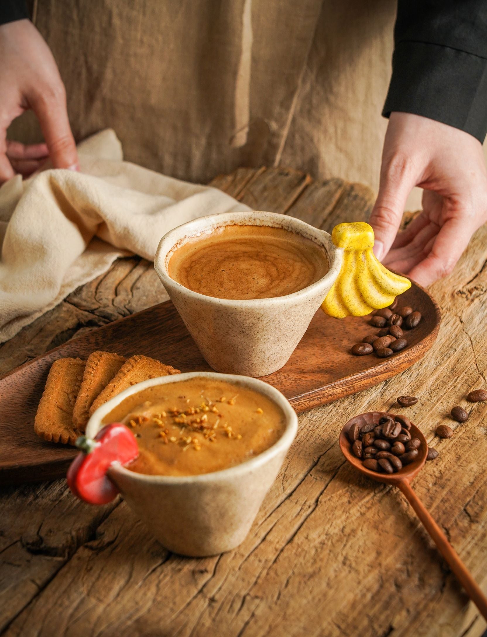 Fruit Handle Stoneware Cup Set
