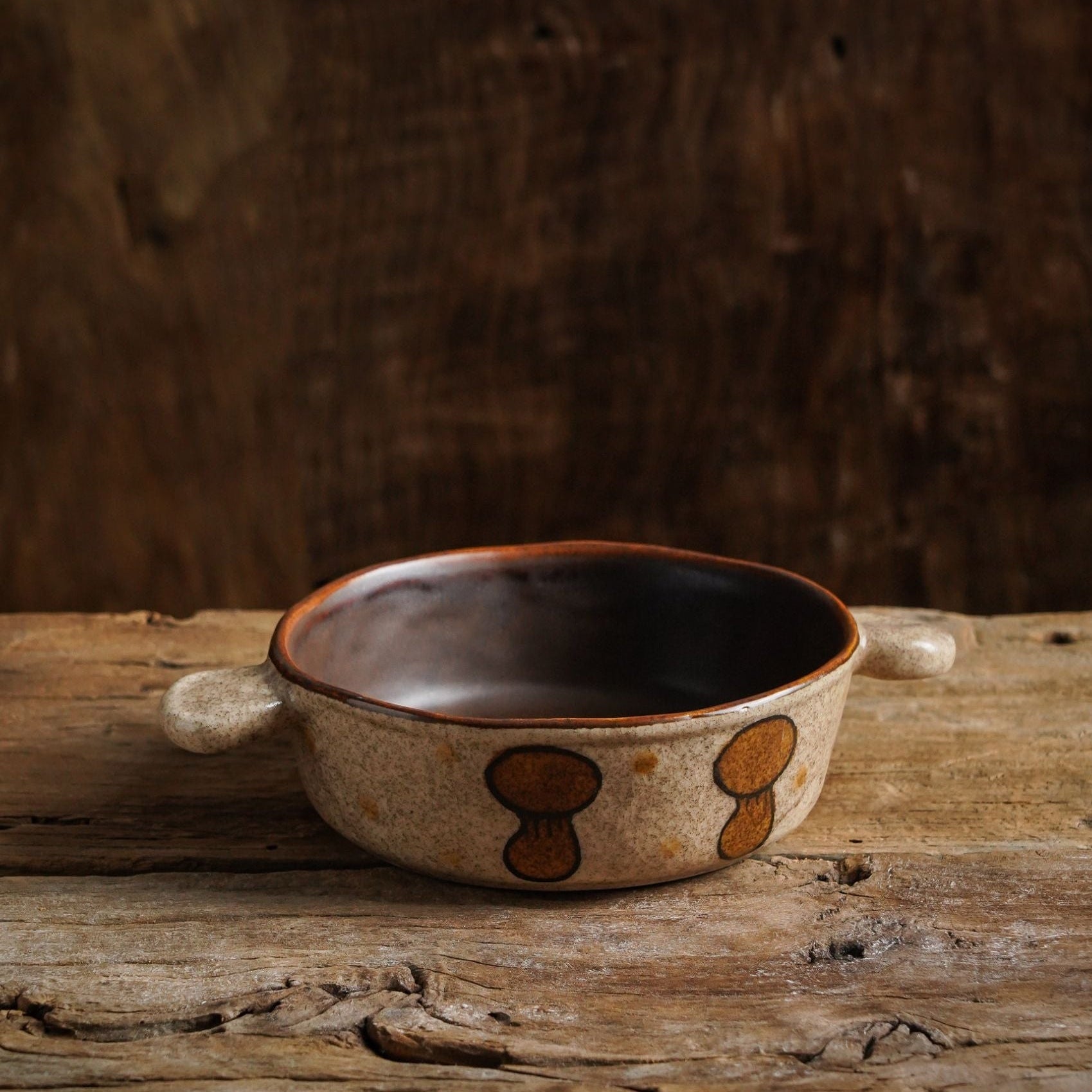 Mushroom Double Handle Bowl