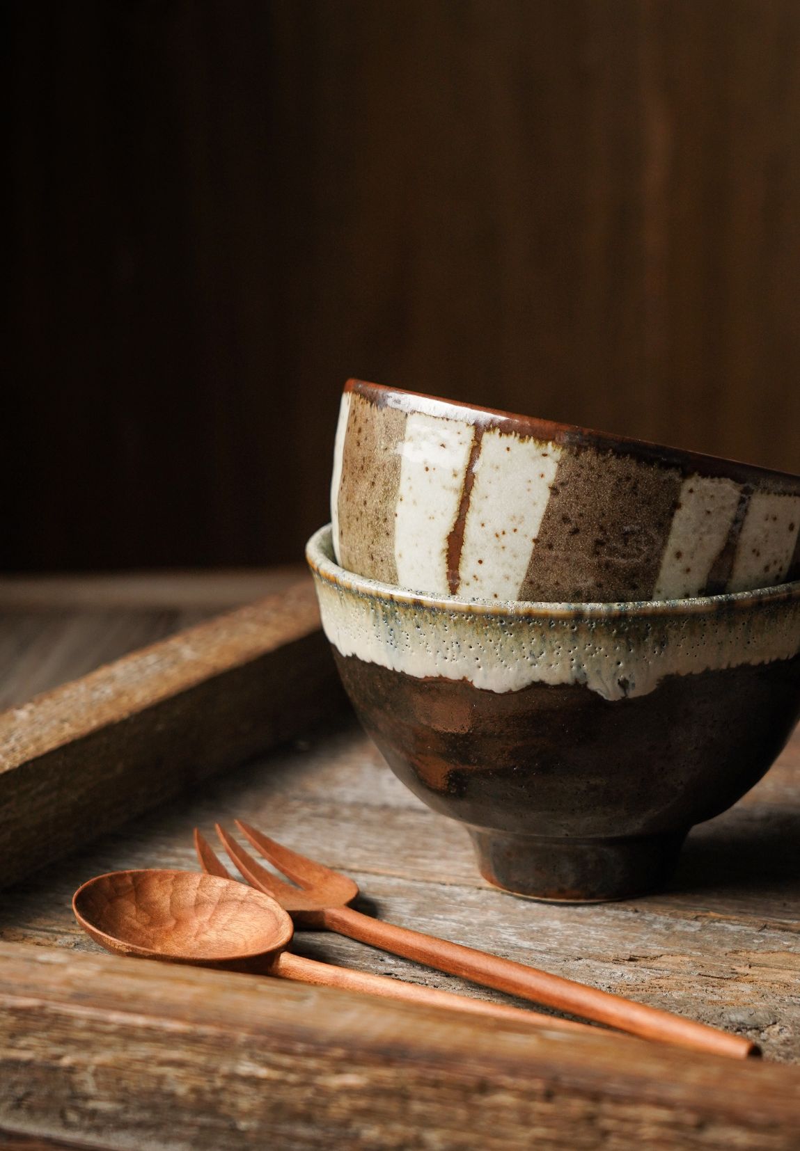 Ten Grass & White Flow Two Bowl Set