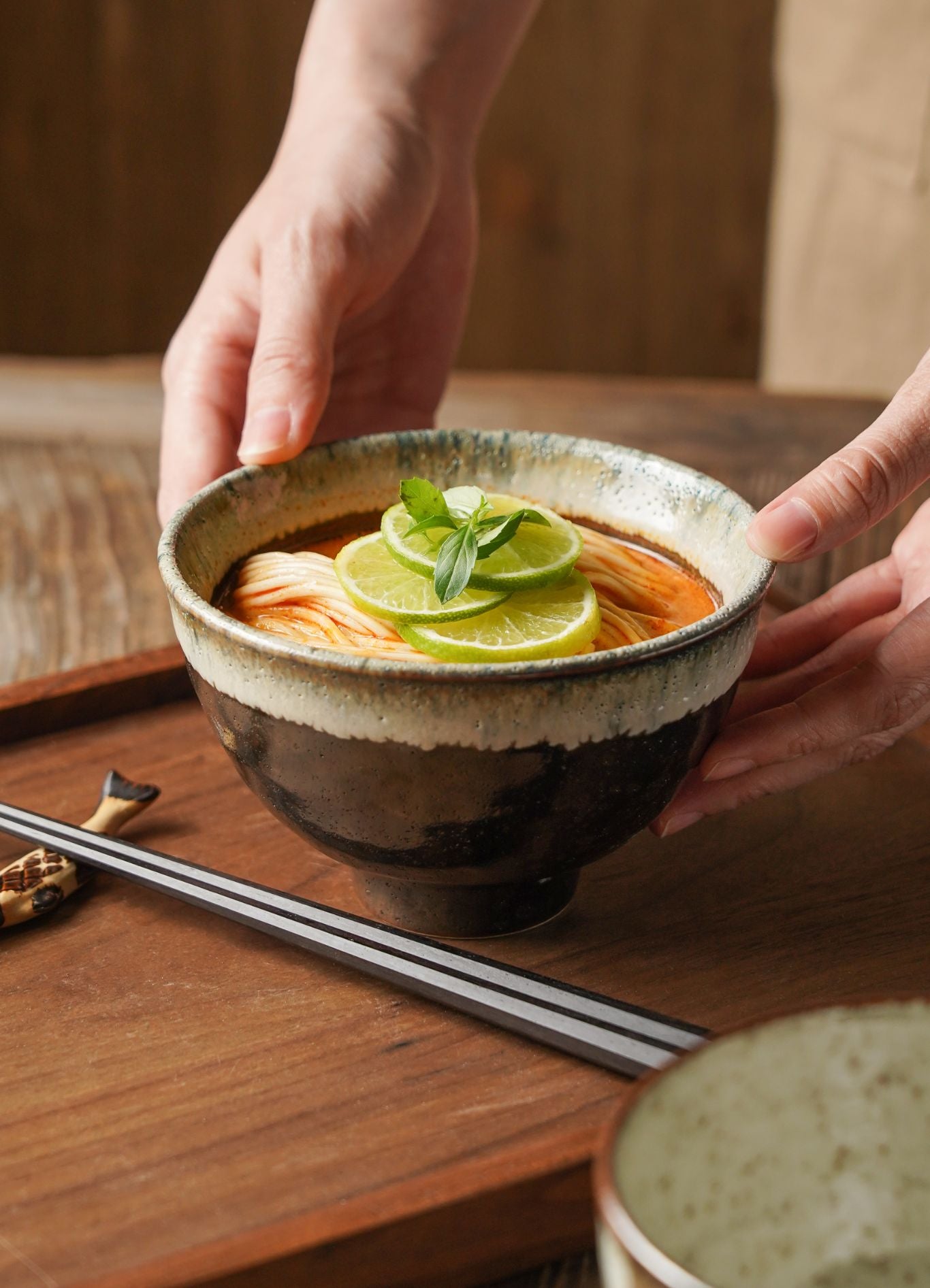 Ten Grass & White Flow Two Bowl Set