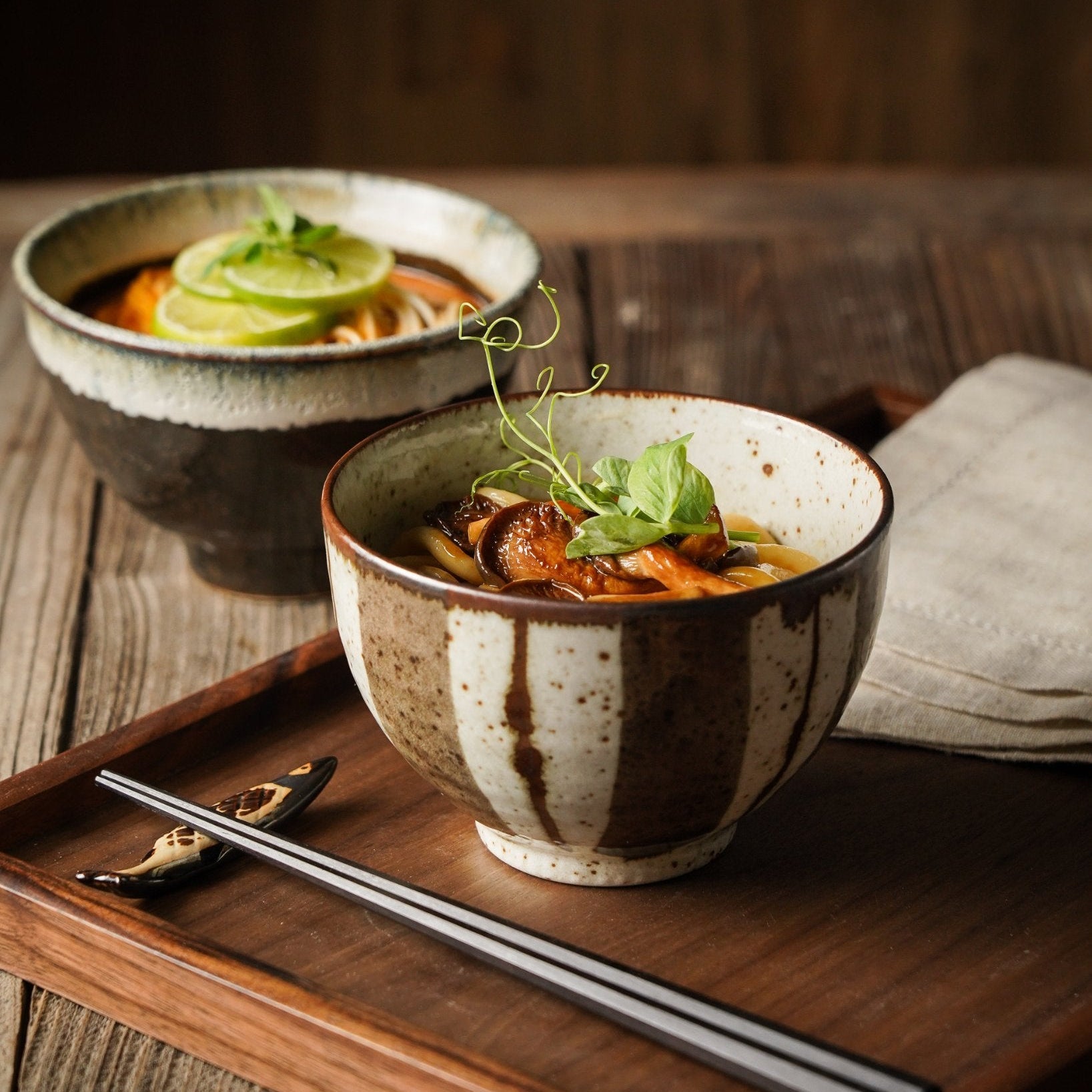 Kiln-Glazed Ten Grass Pattern Bowl