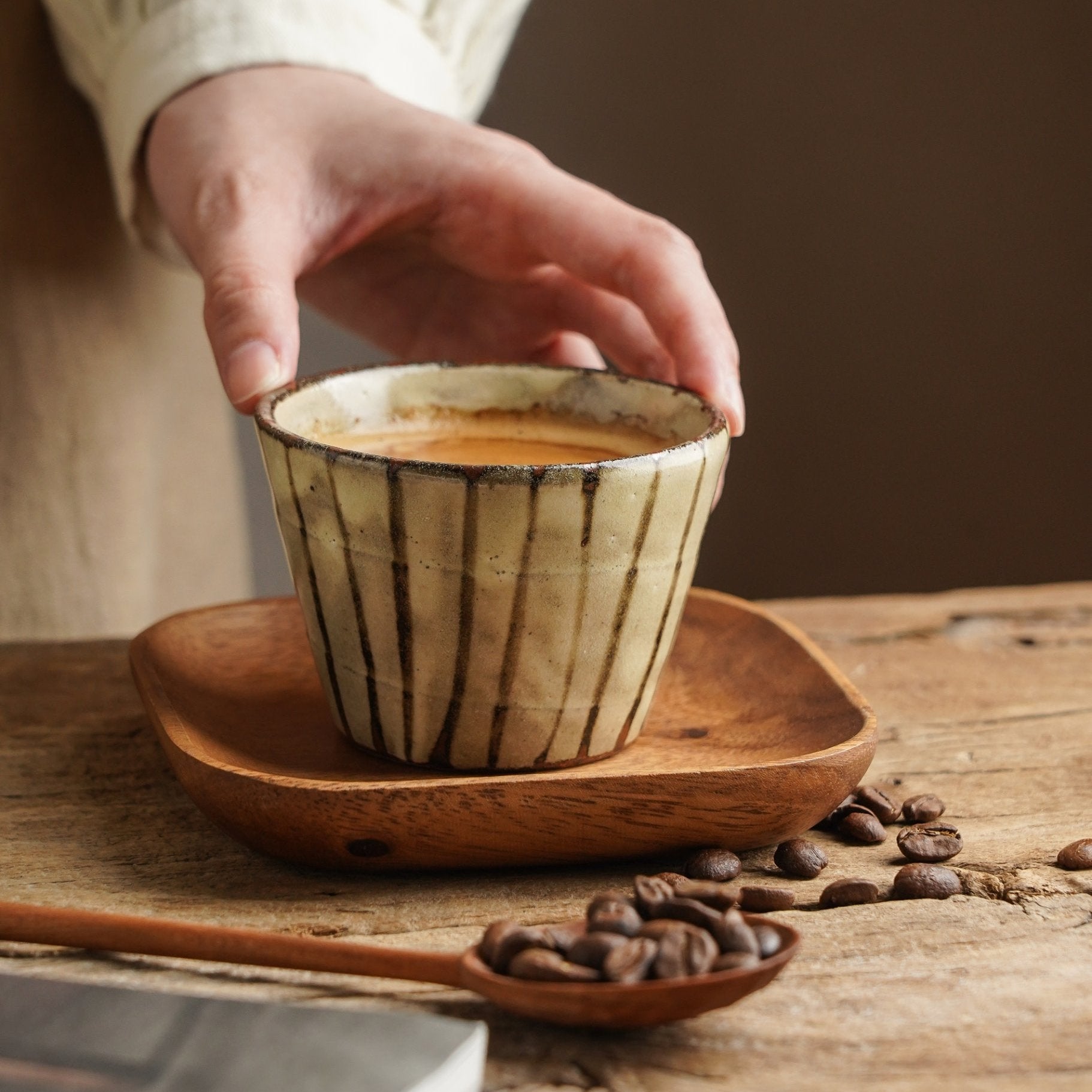 Hand-Glazed Ten Grass Cup