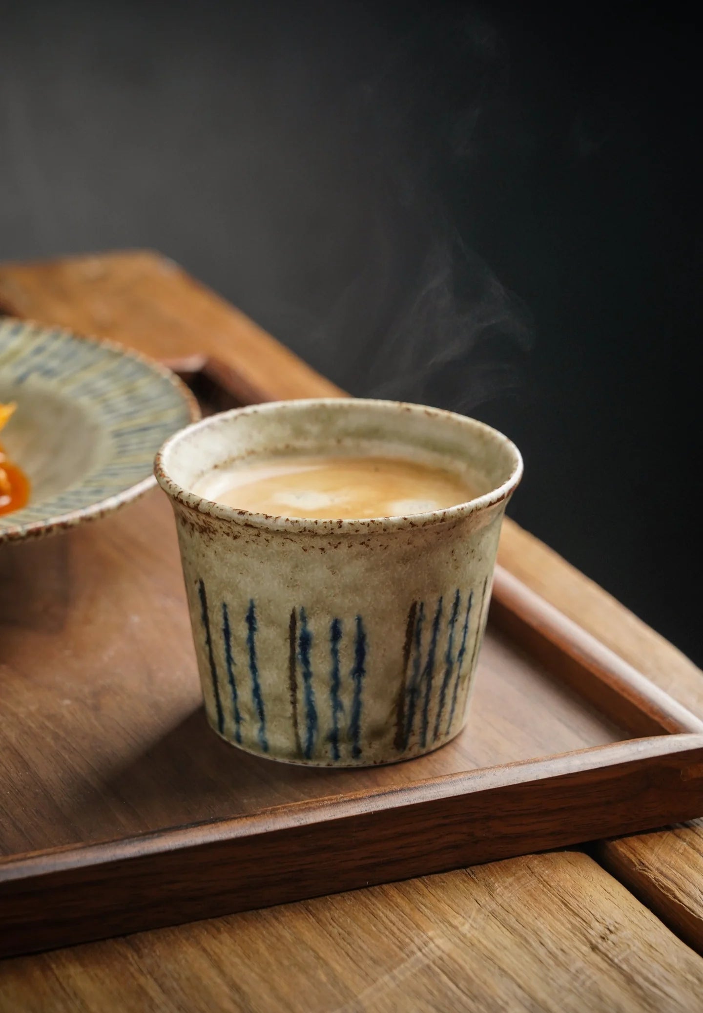 Hand-Glazed Ten Grass Cup & Plate Set