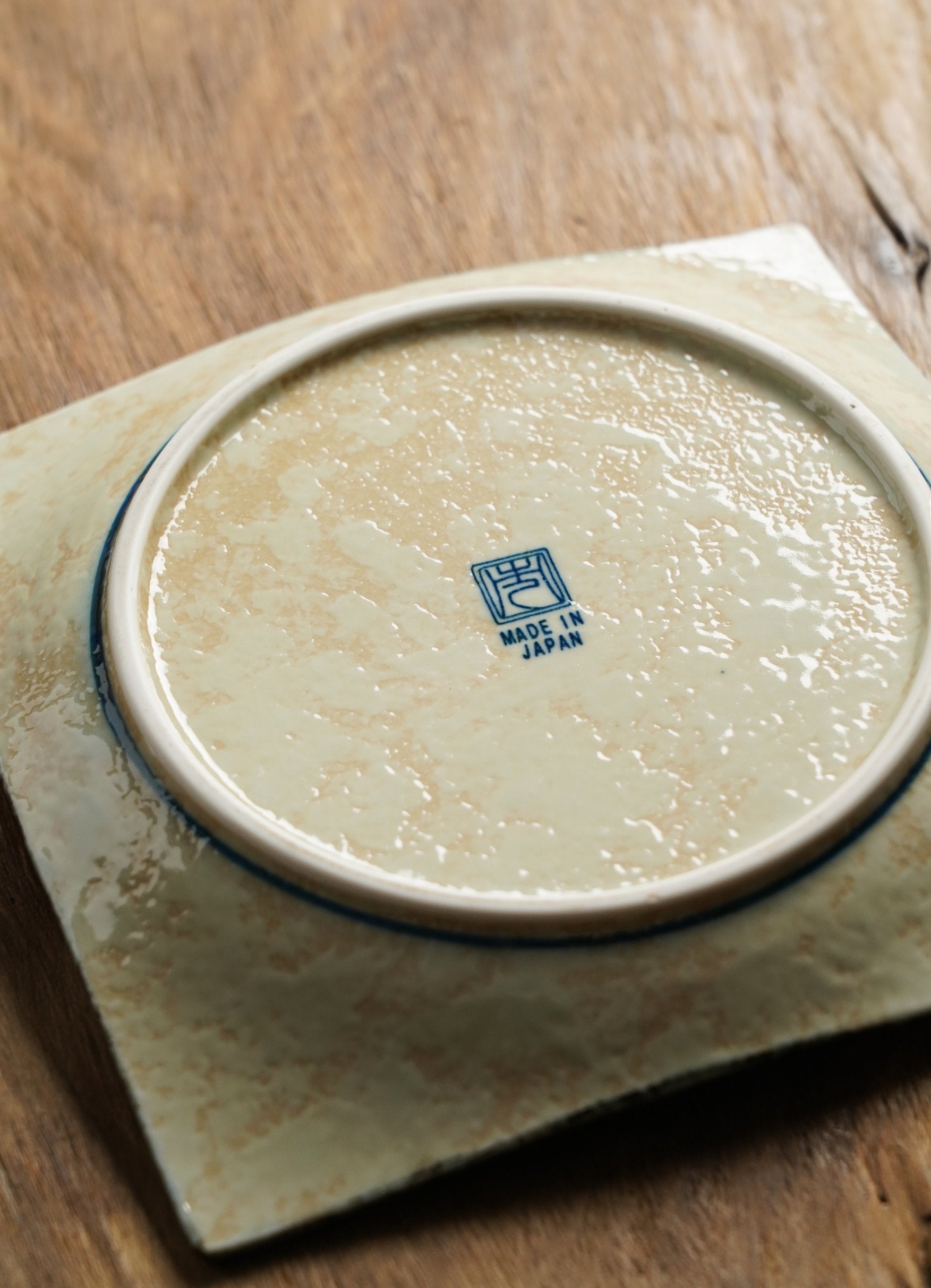 Blue Leaf Floral Square Plate