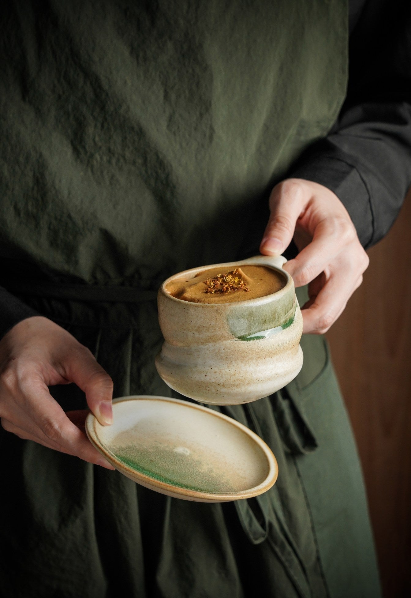 Green Eclipse Cup & Saucer Set