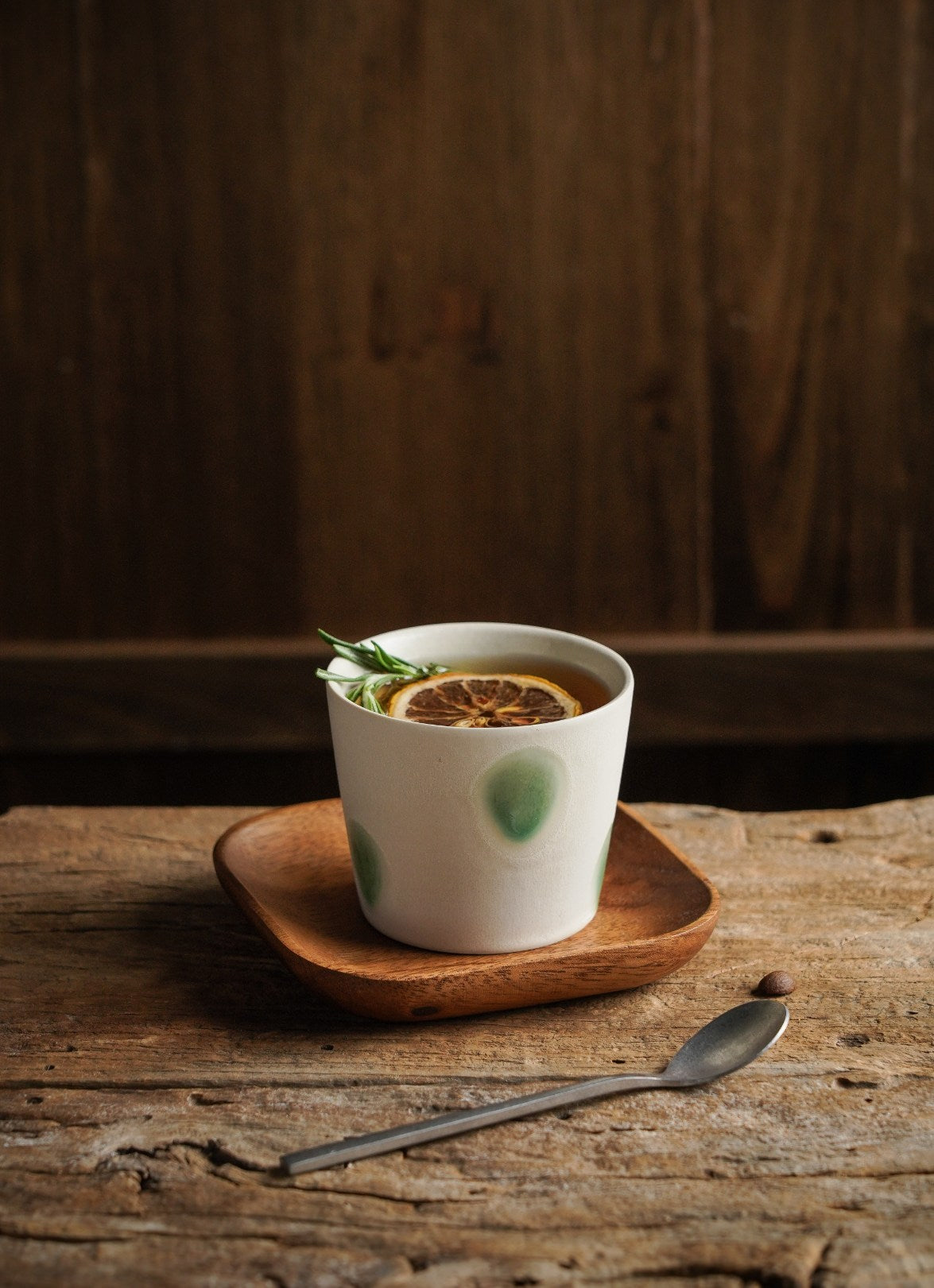 Hand-Glazed Moss Dot Cup