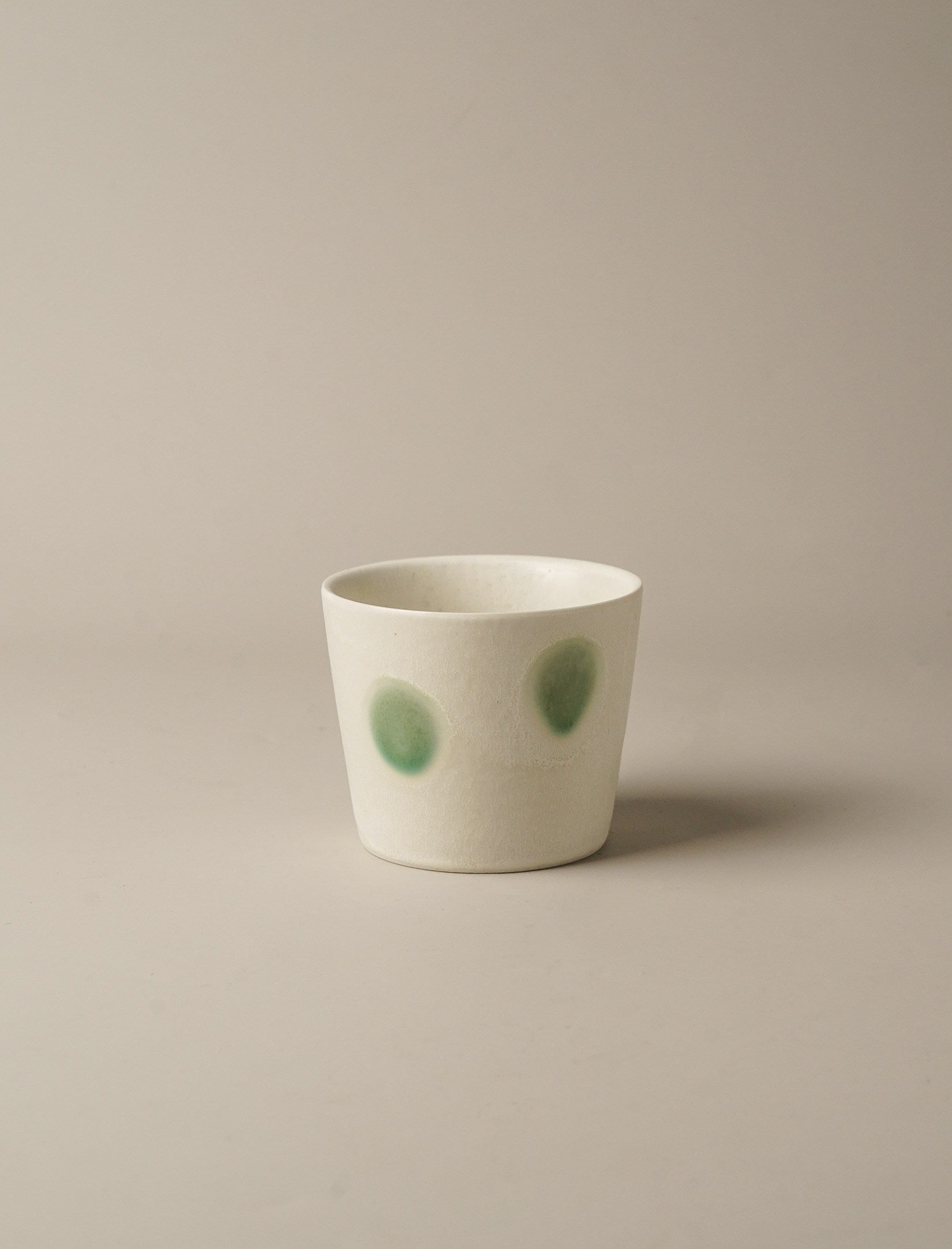 Hand-Glazed Moss Dot Cup