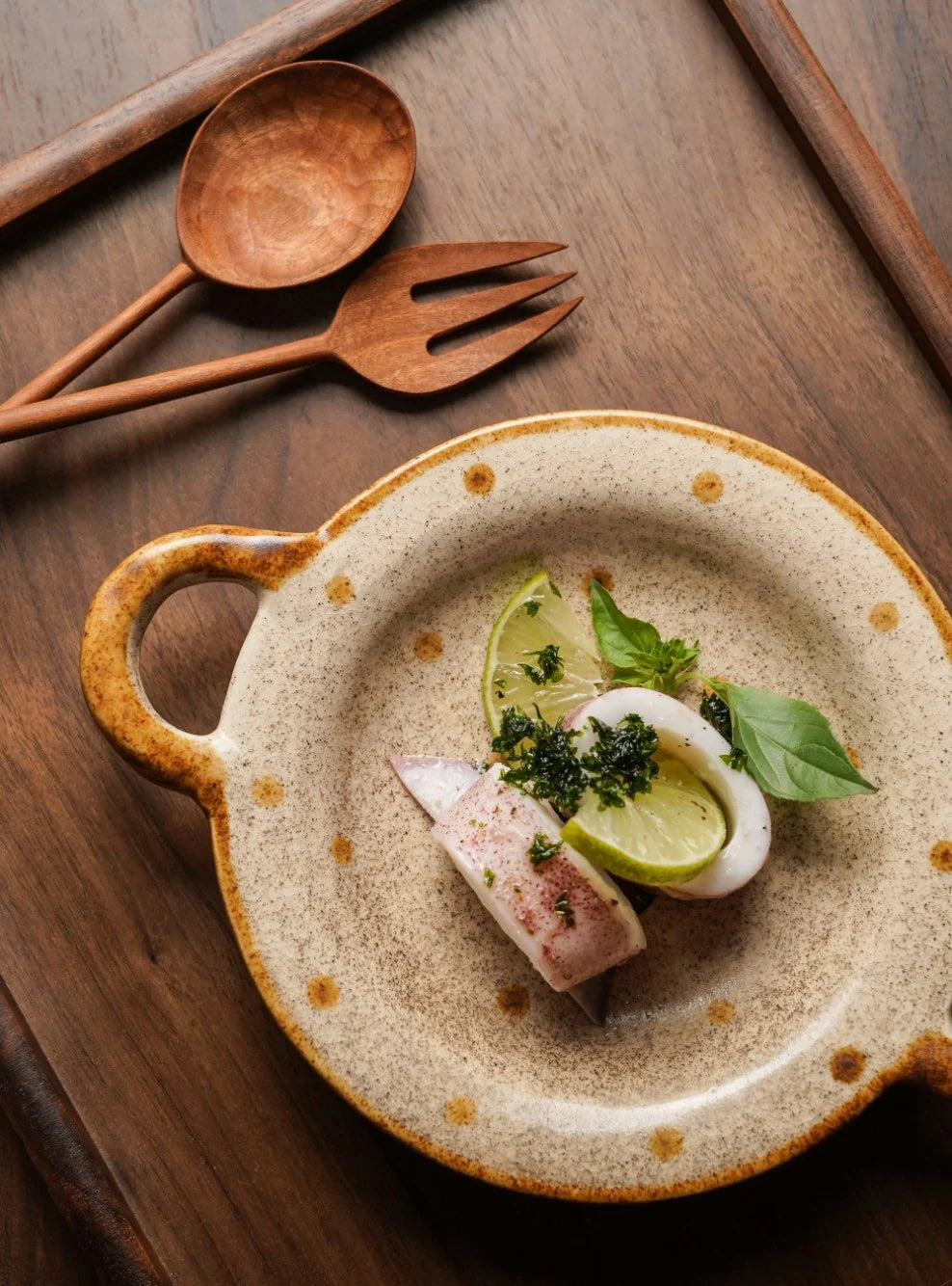 Mushroom Stoneware Plate & Bowl Set