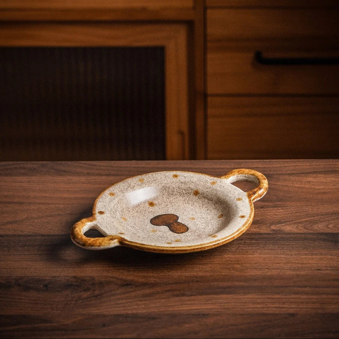 Mushroom Stoneware Plate & Bowl Set