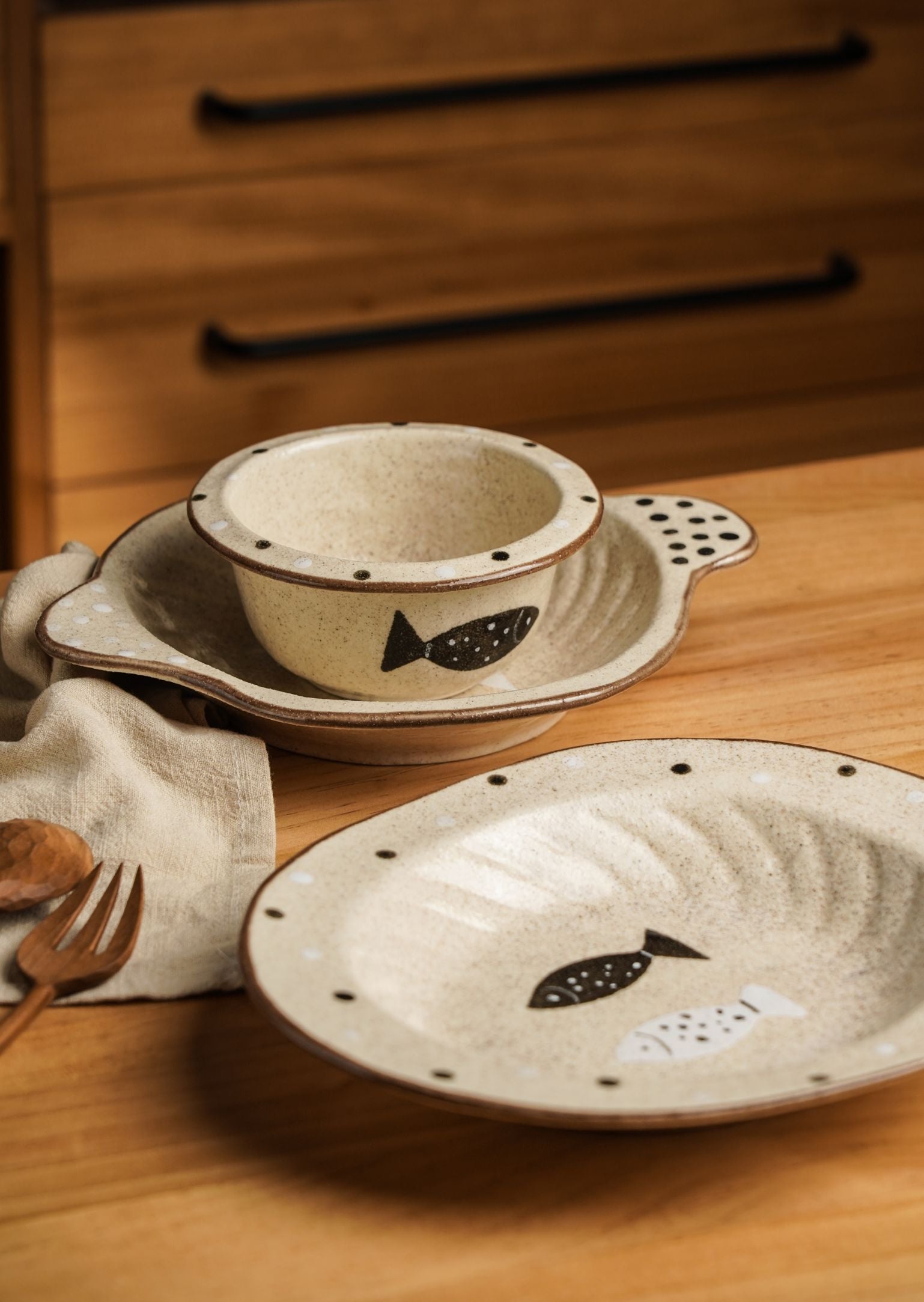 Fish Motif Table Set