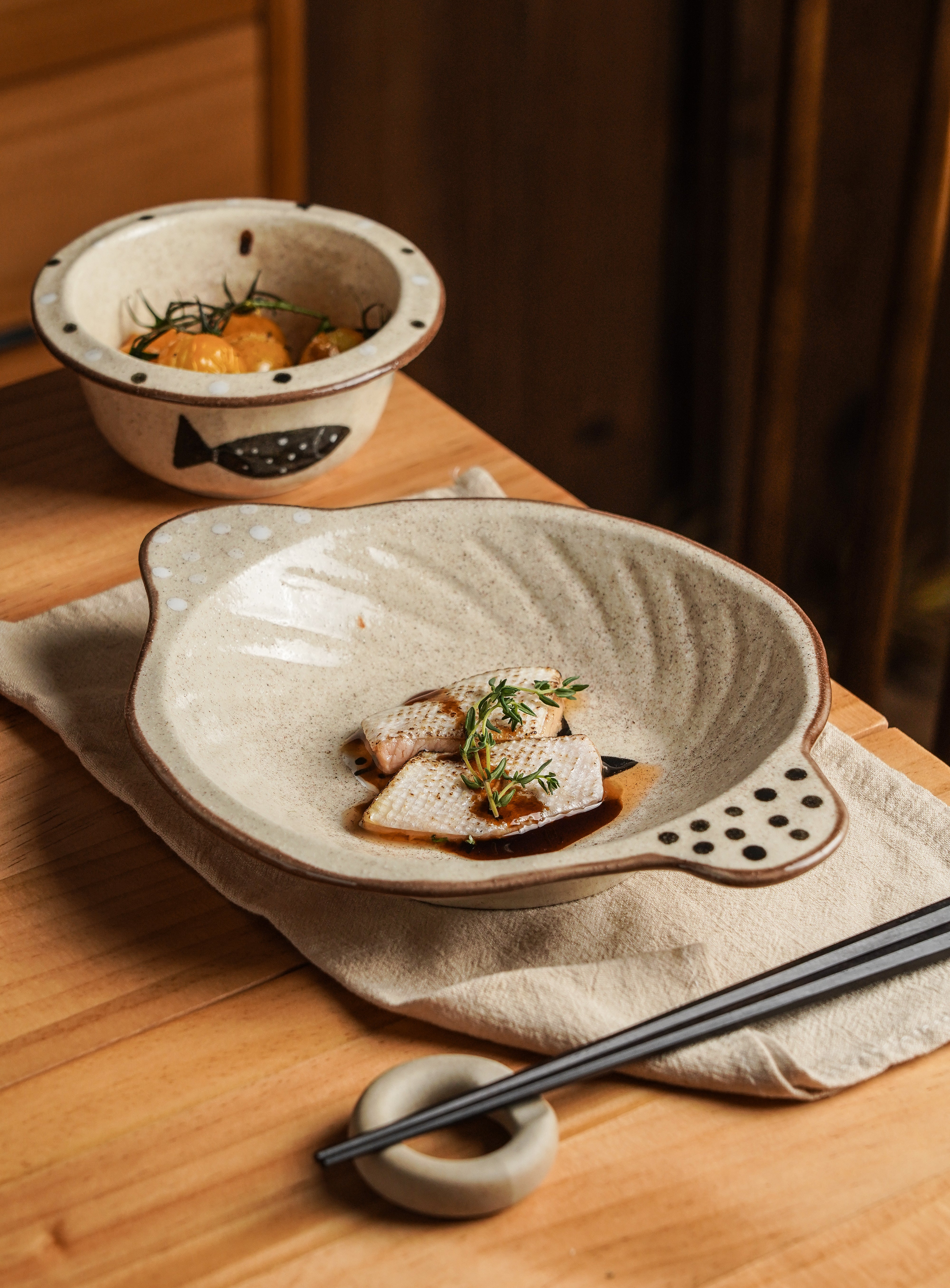 Fish Motif Table Set