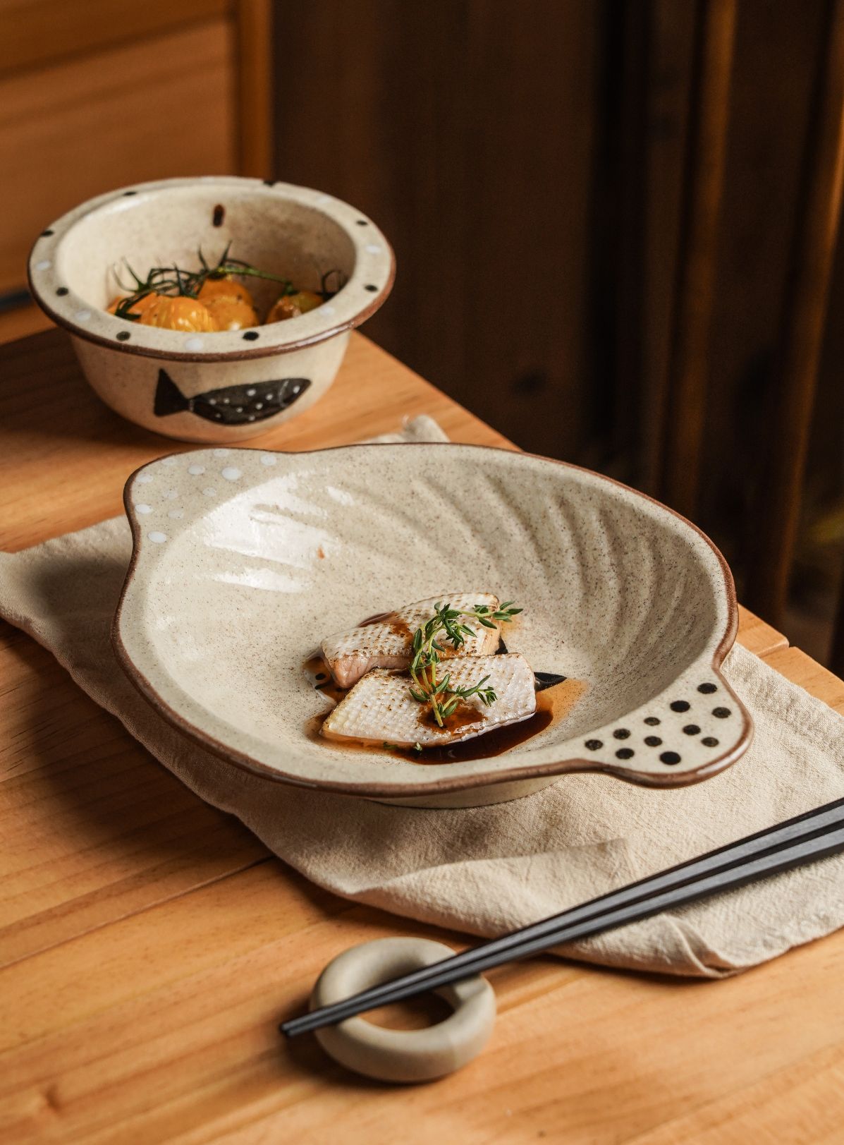 Fish Motif Table Set