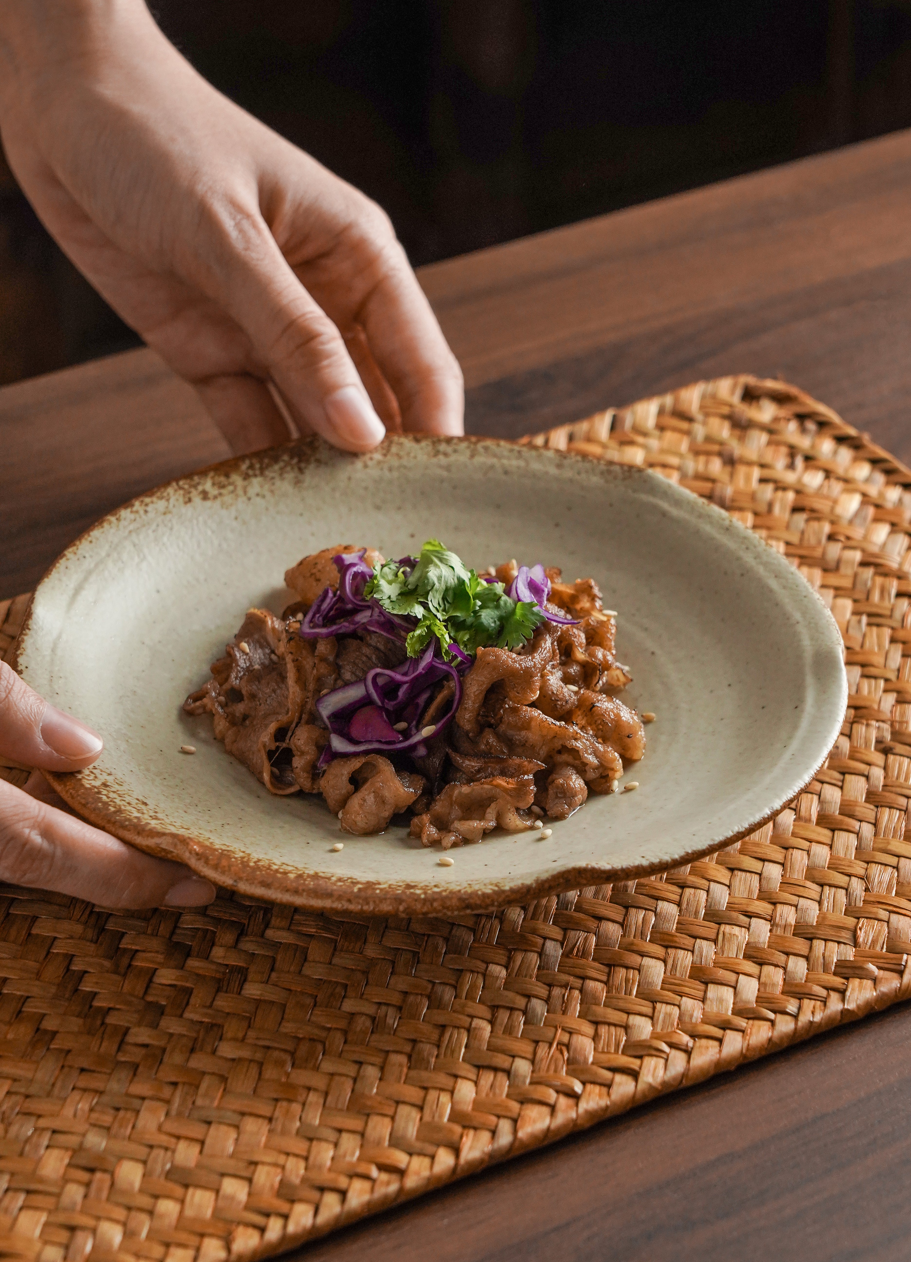 Rustic Scalloped Bowl & Plate Set