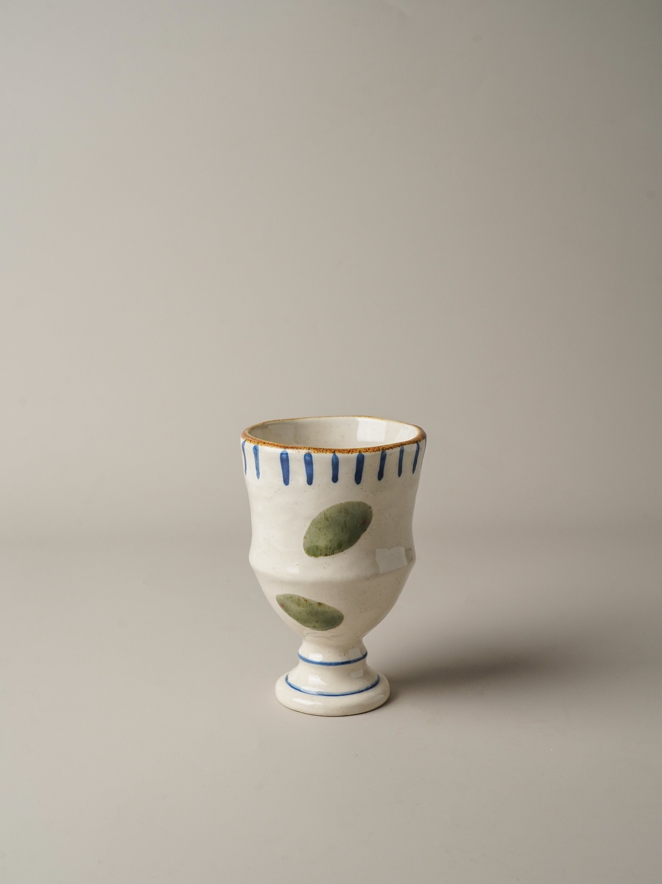 Olive Motif Tall Cup