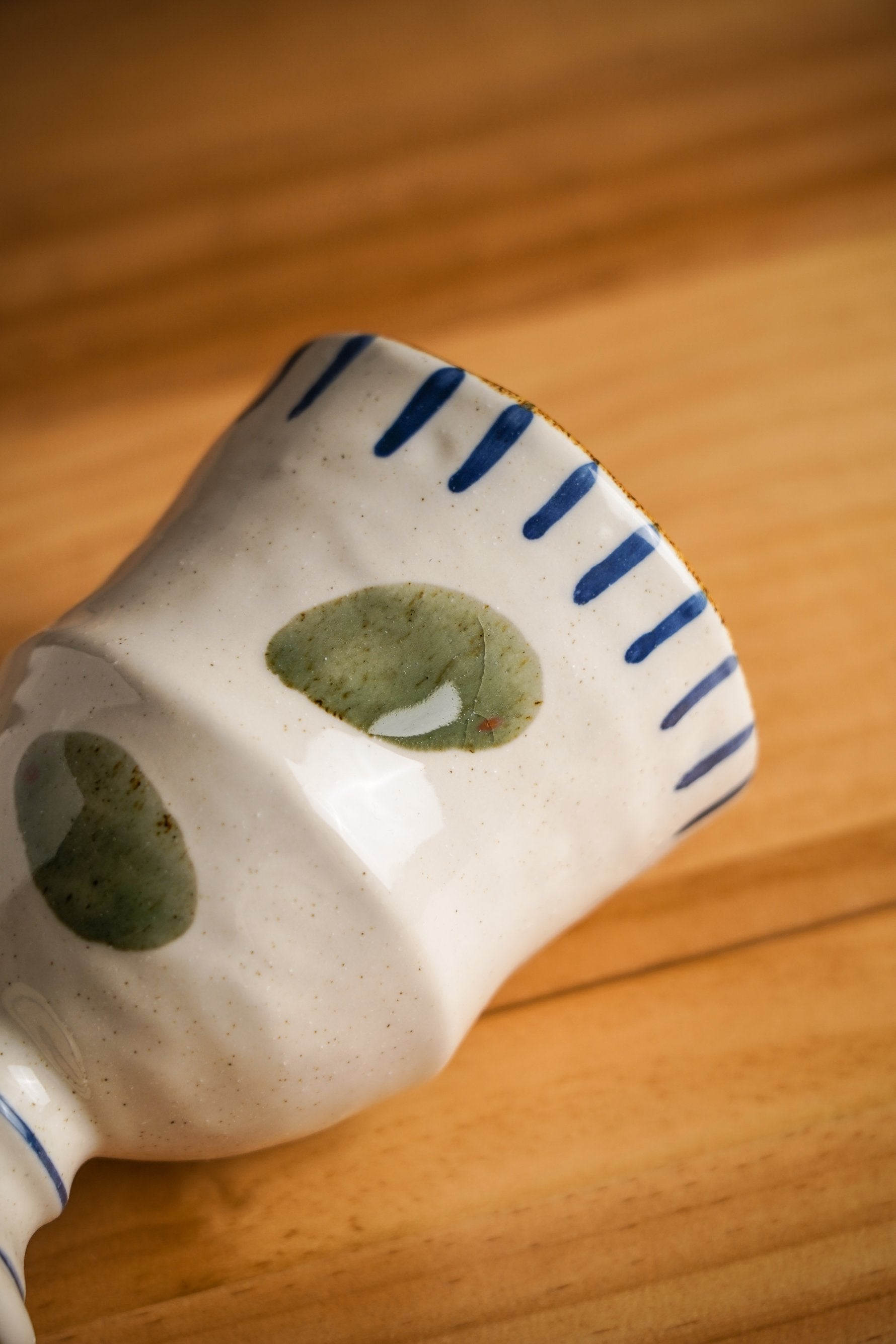 Olive Motif Tall Cup