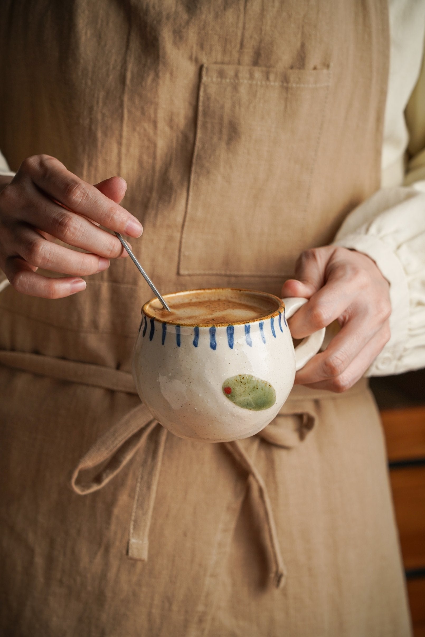 Olive Motif Coffee Cup