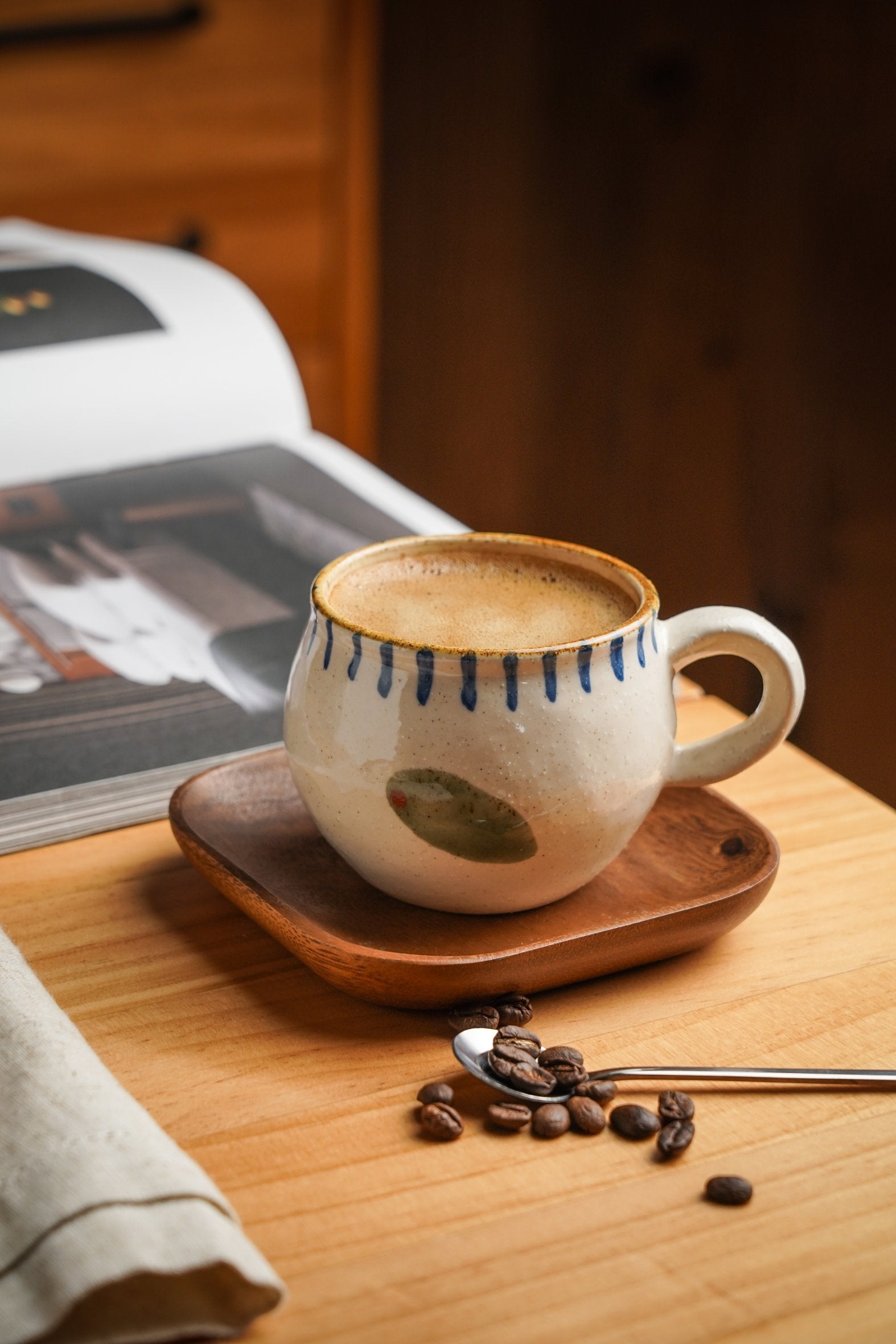 Olive Motif Coffee Cup