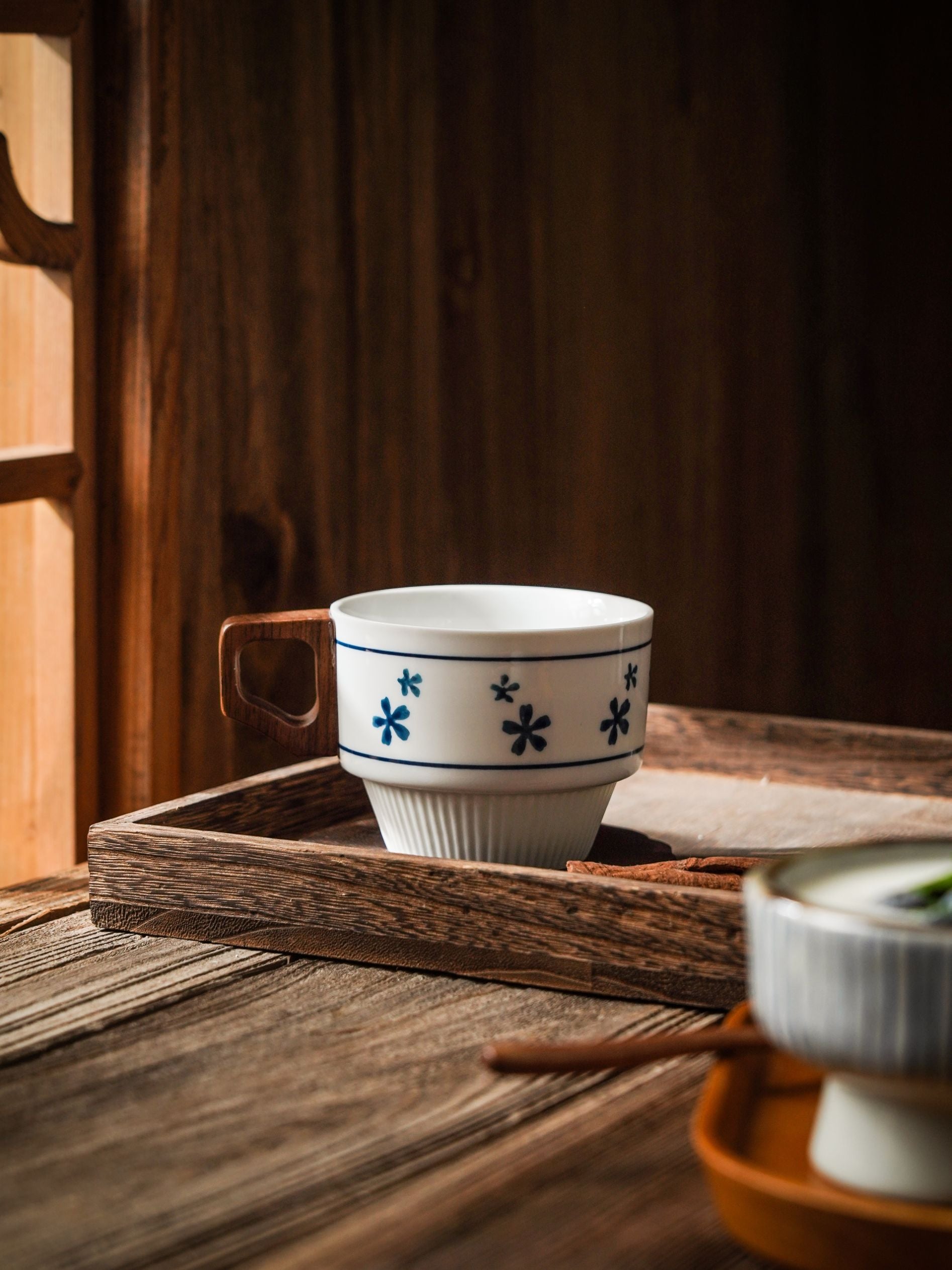 Coffee Mug with Wooden Handle