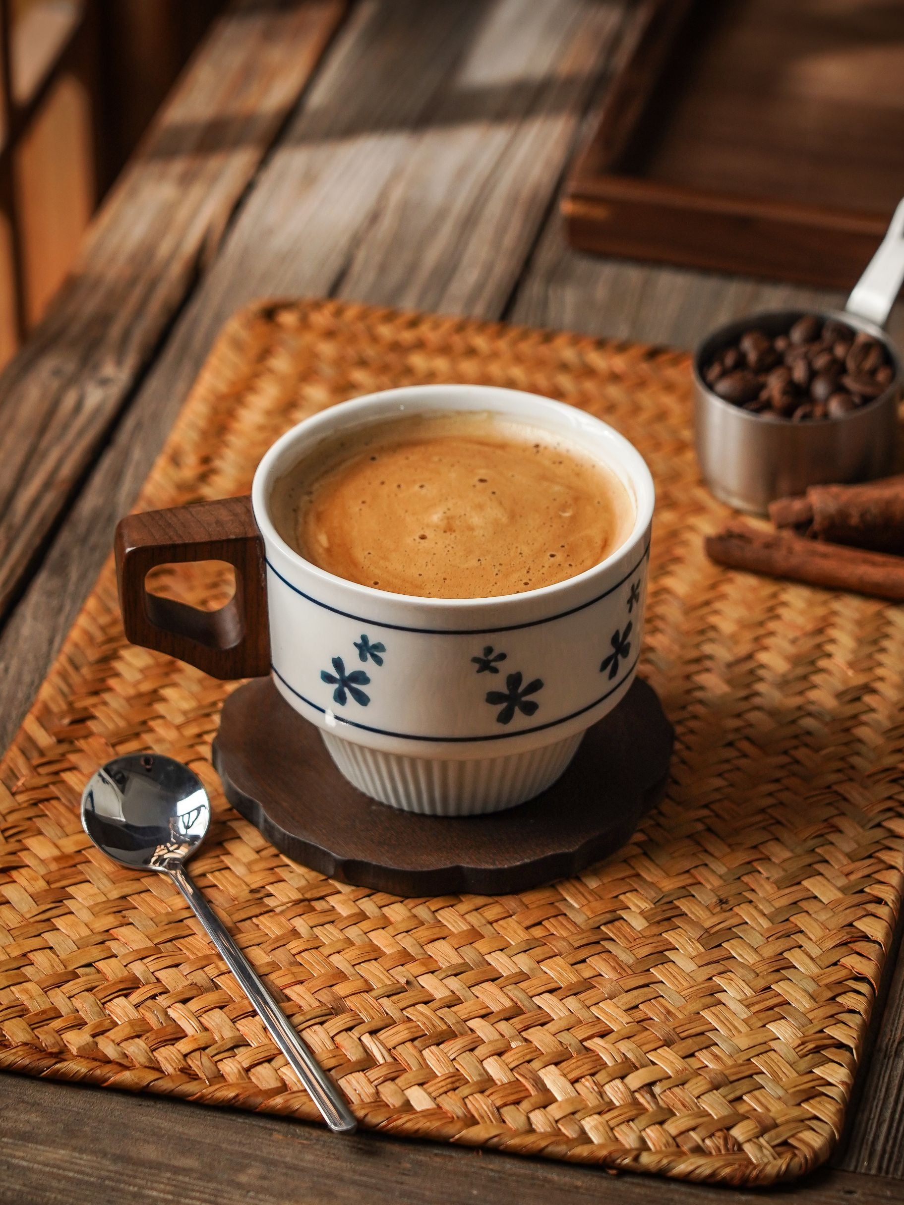 Coffee Mug with Wooden Handle