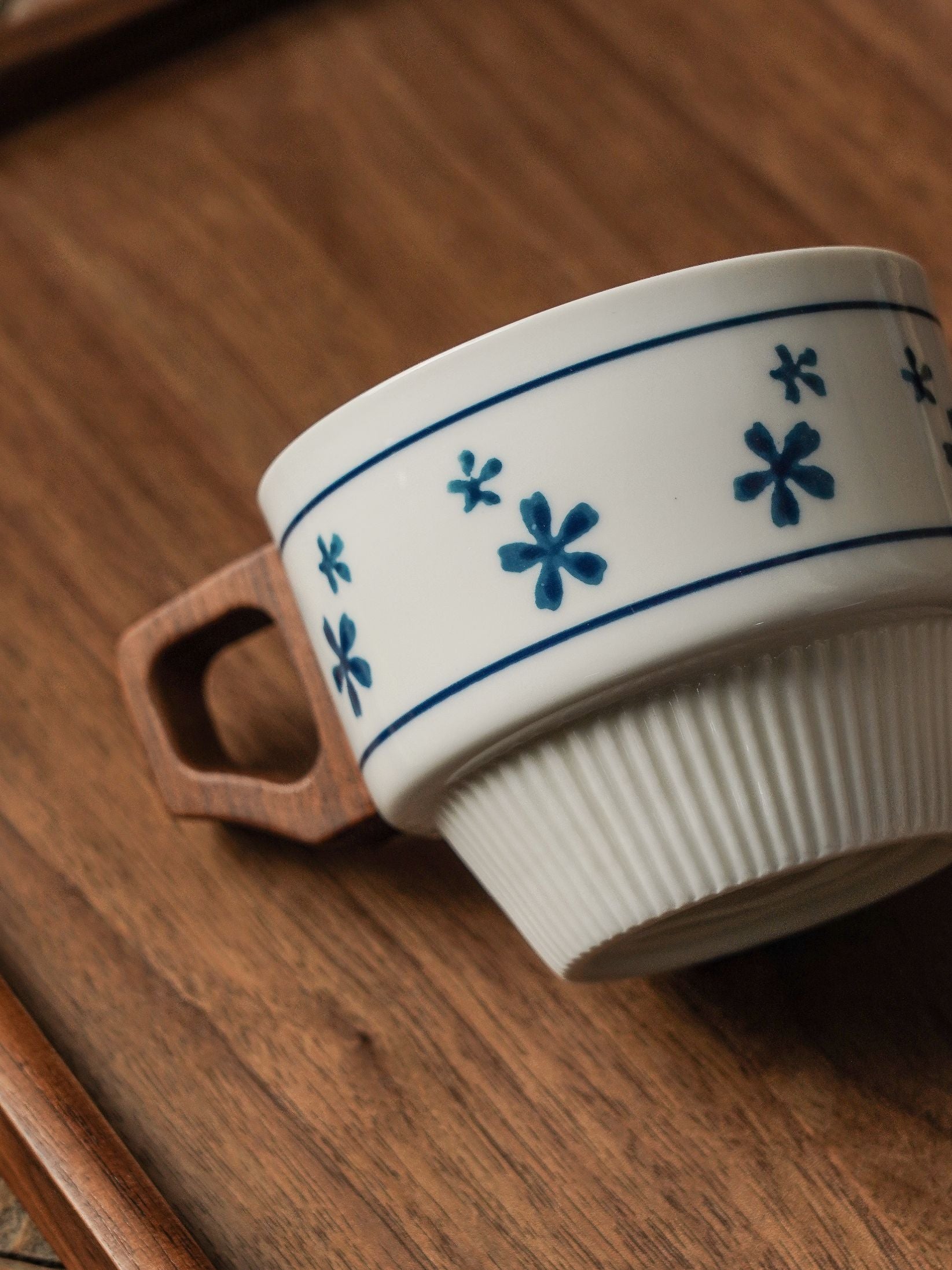 Coffee Mug with Wooden Handle