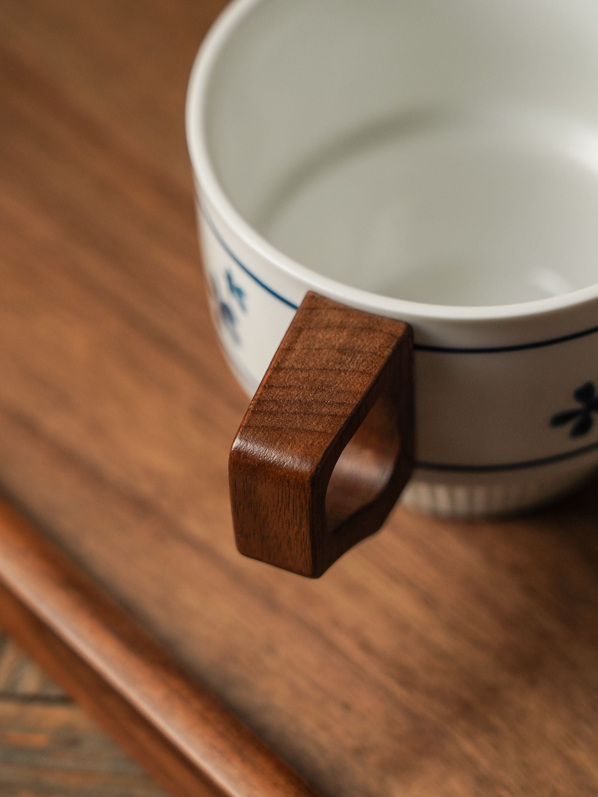 Coffee Mug with Wooden Handle
