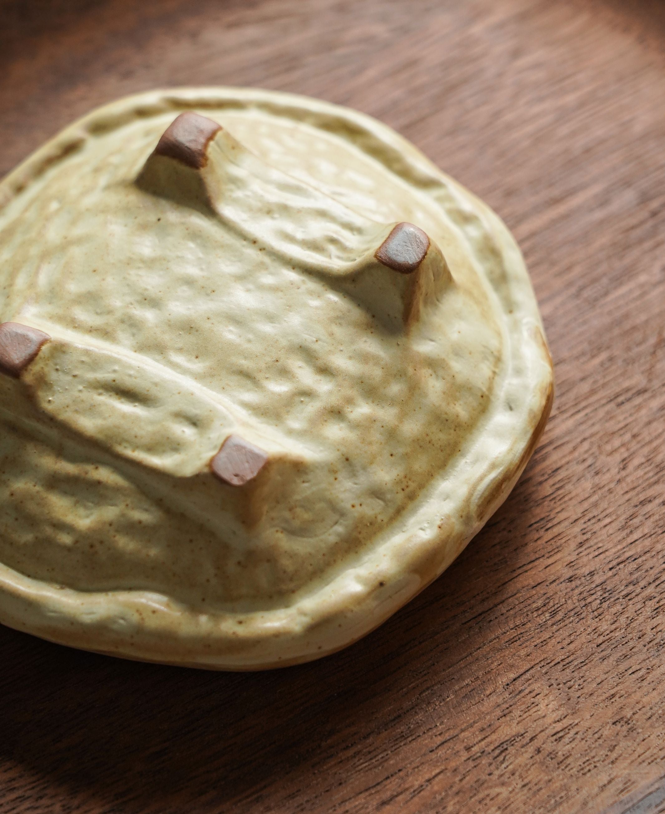 Footed Stoneware Side Bowl