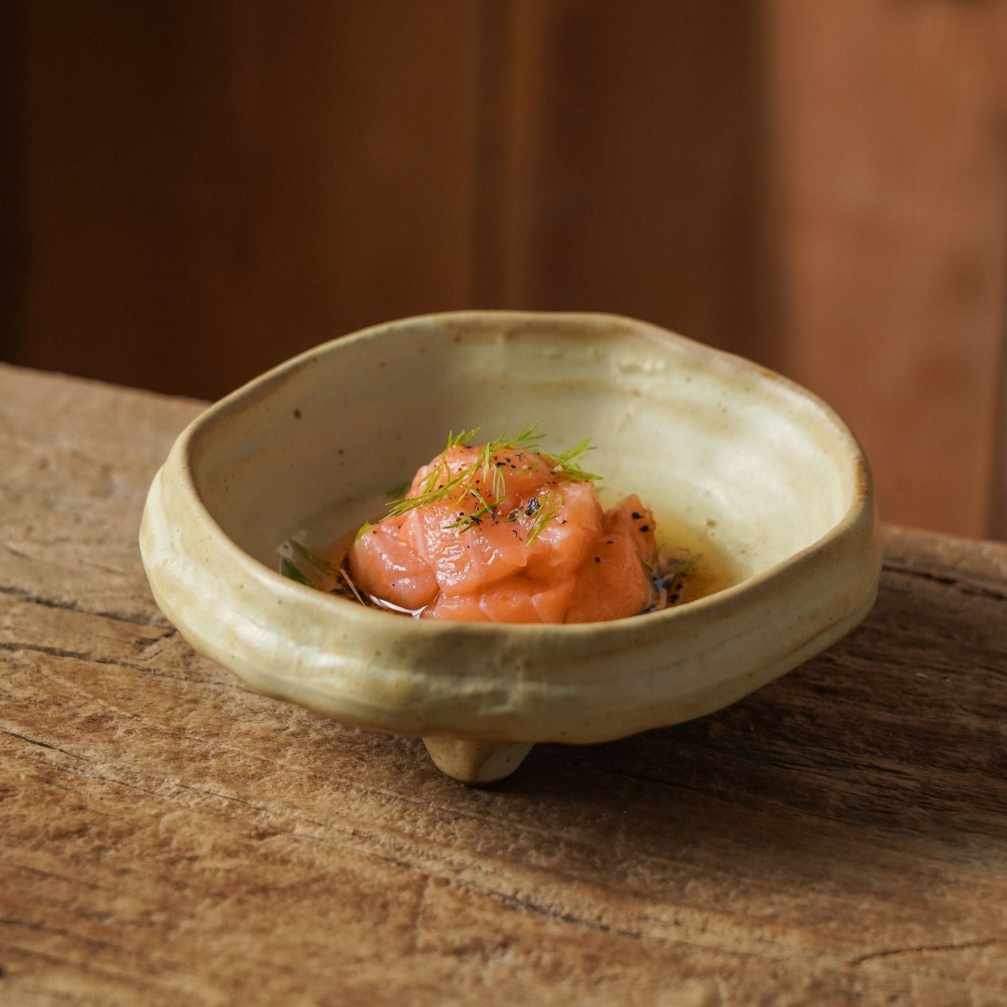 Footed Stoneware Side Bowl