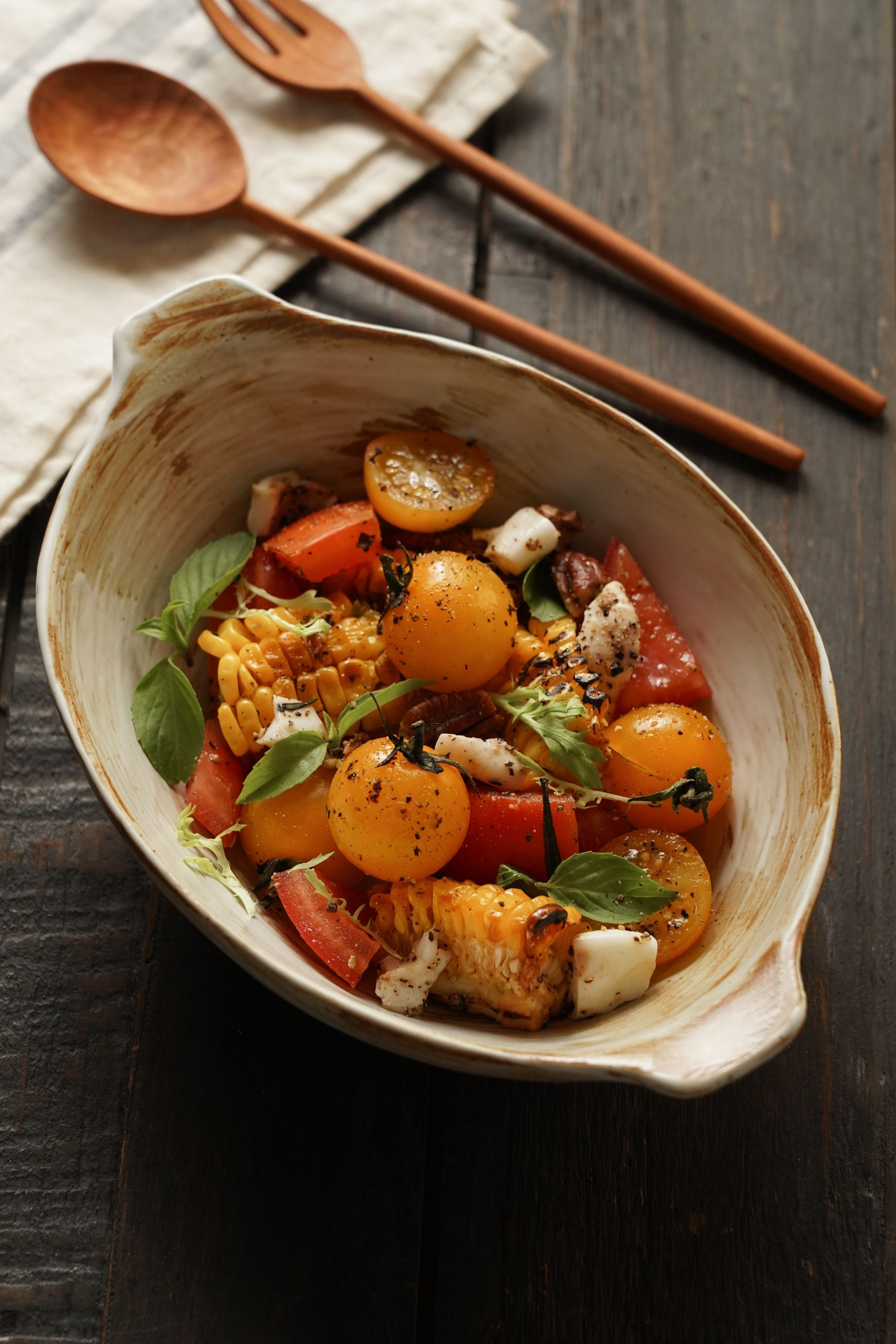 Kiln-Glazed Stoneware Serving Bowl