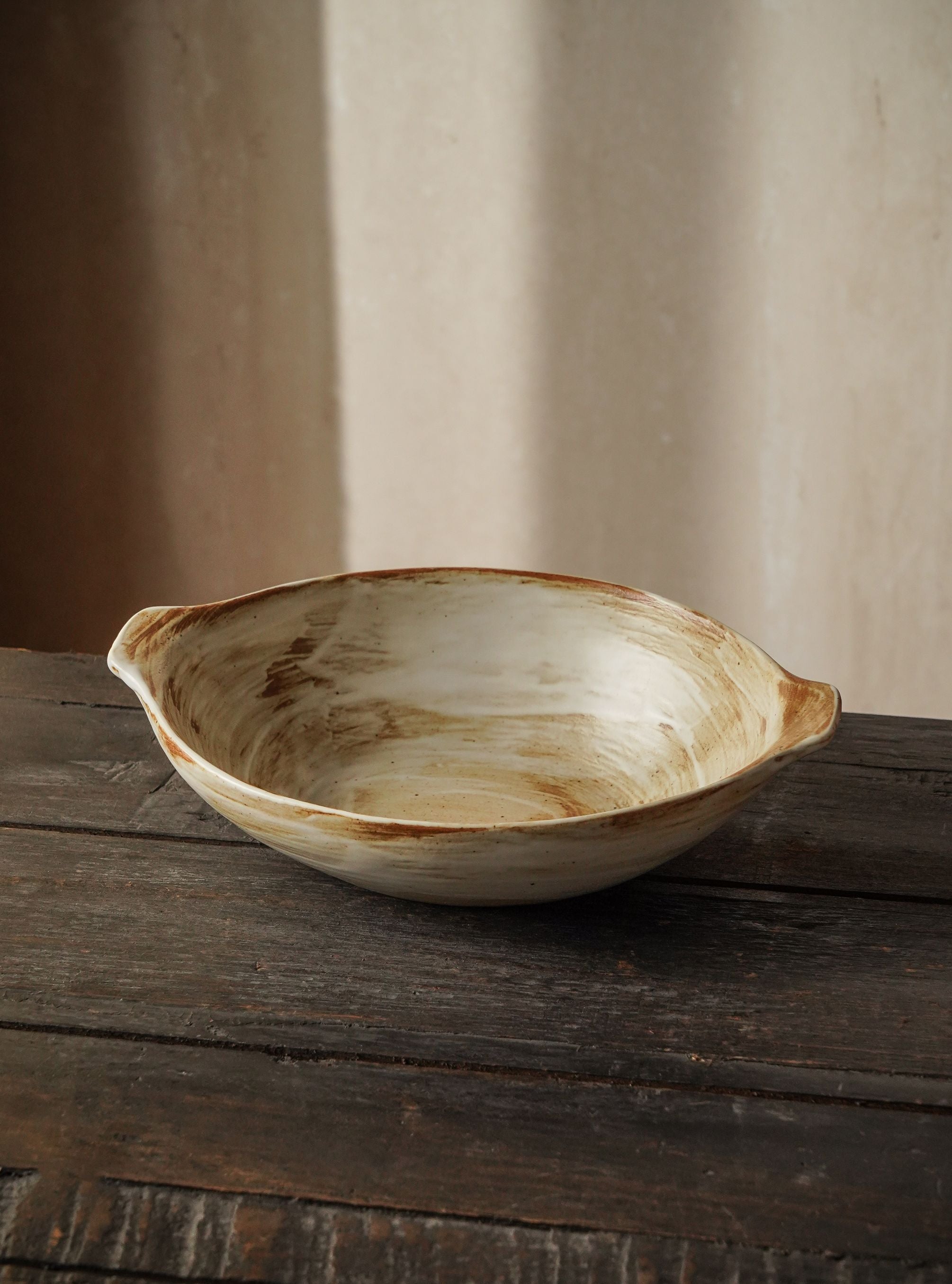 Kiln-Glazed Stoneware Serving Bowl