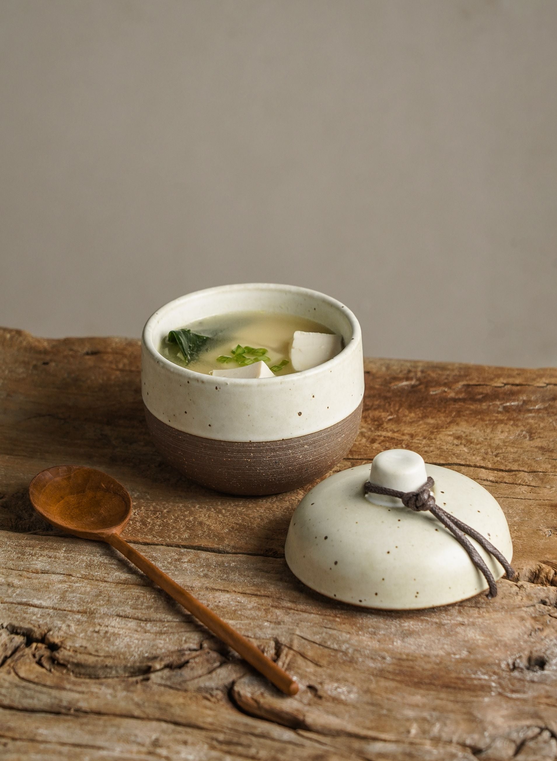 Stoneware Covered Soup Bowl