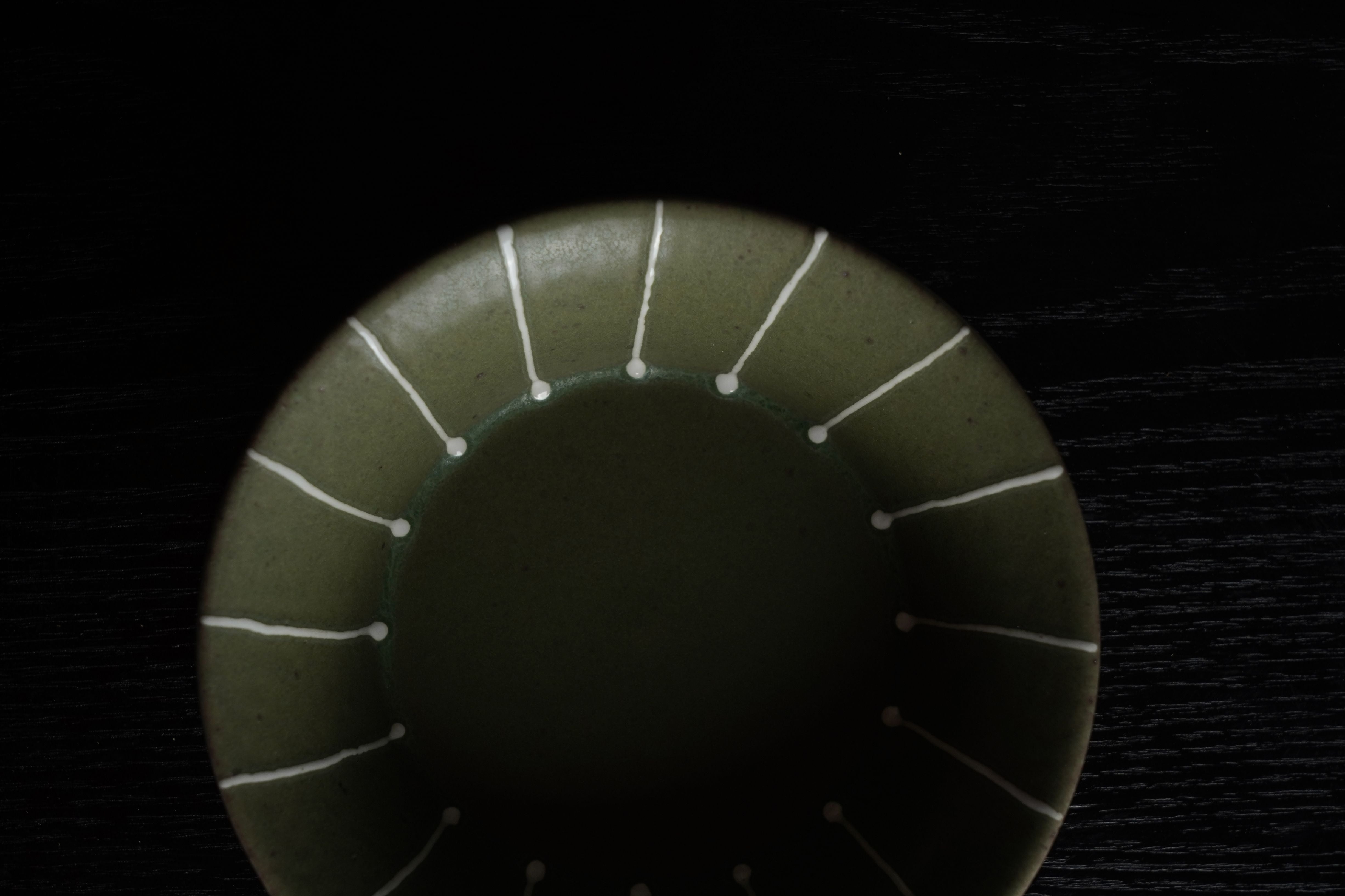 Glazed Ribbed Stoneware Bowl