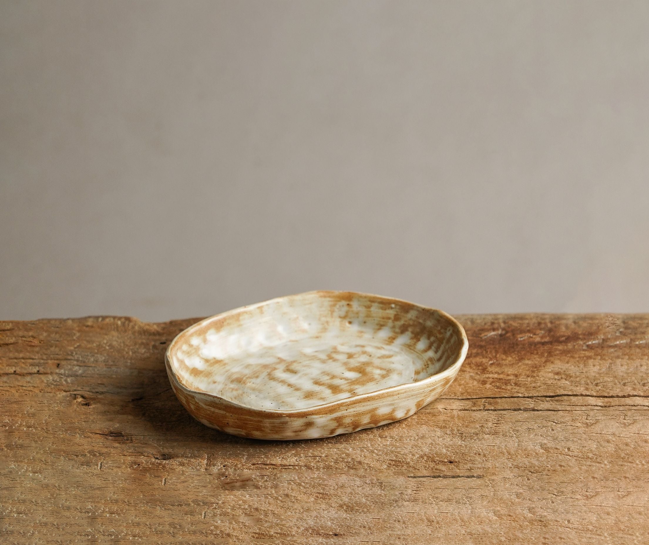Rustic Oval Stoneware Serving Plate