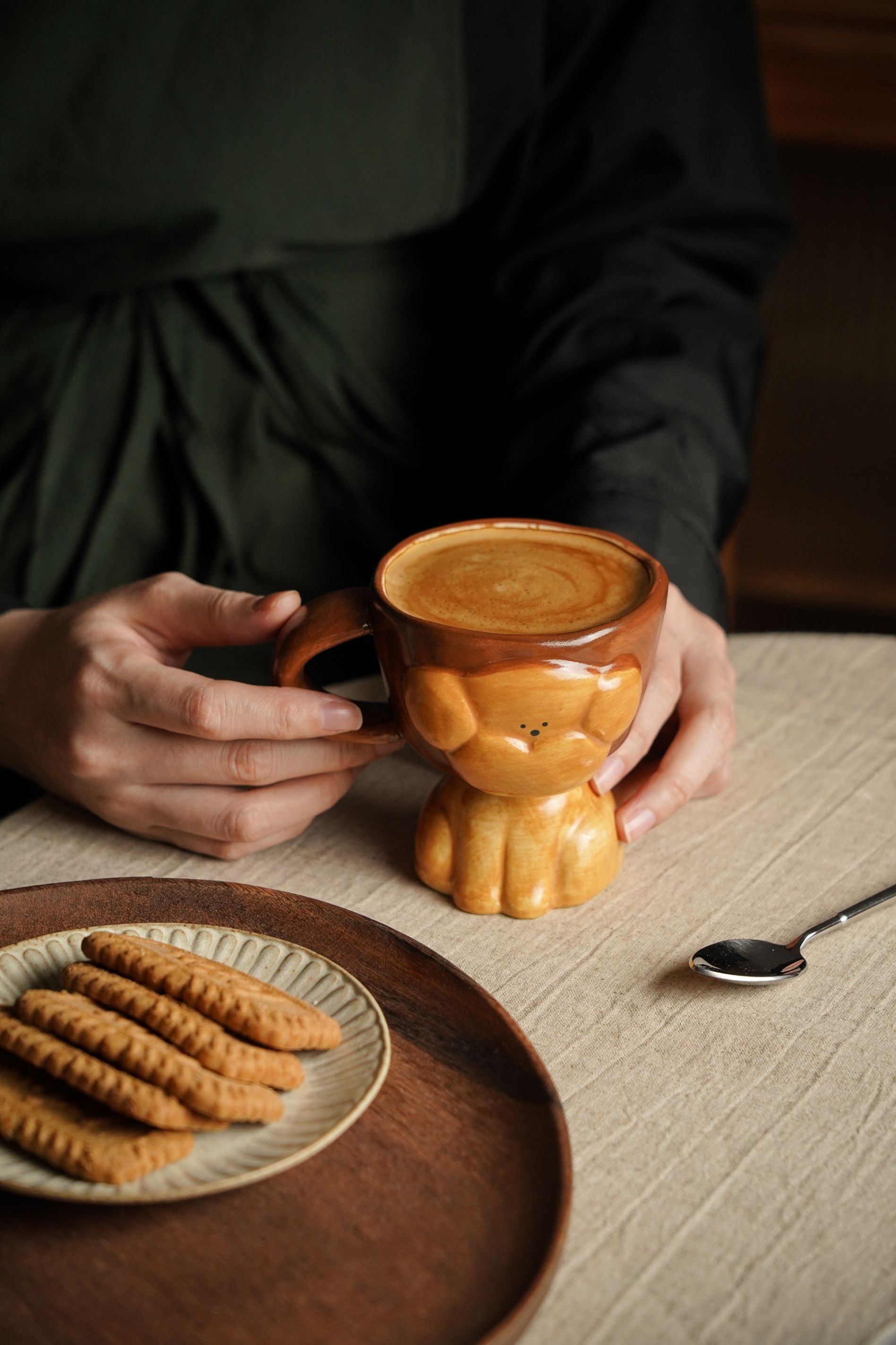 Sculptural Dog Stoneware Coffee Cup