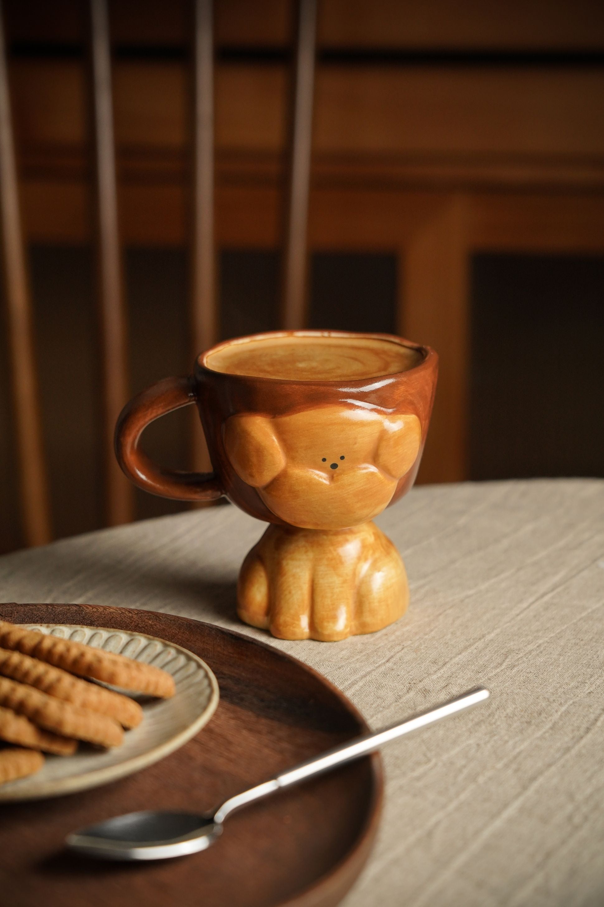 Sculptural Dog Stoneware Coffee Cup