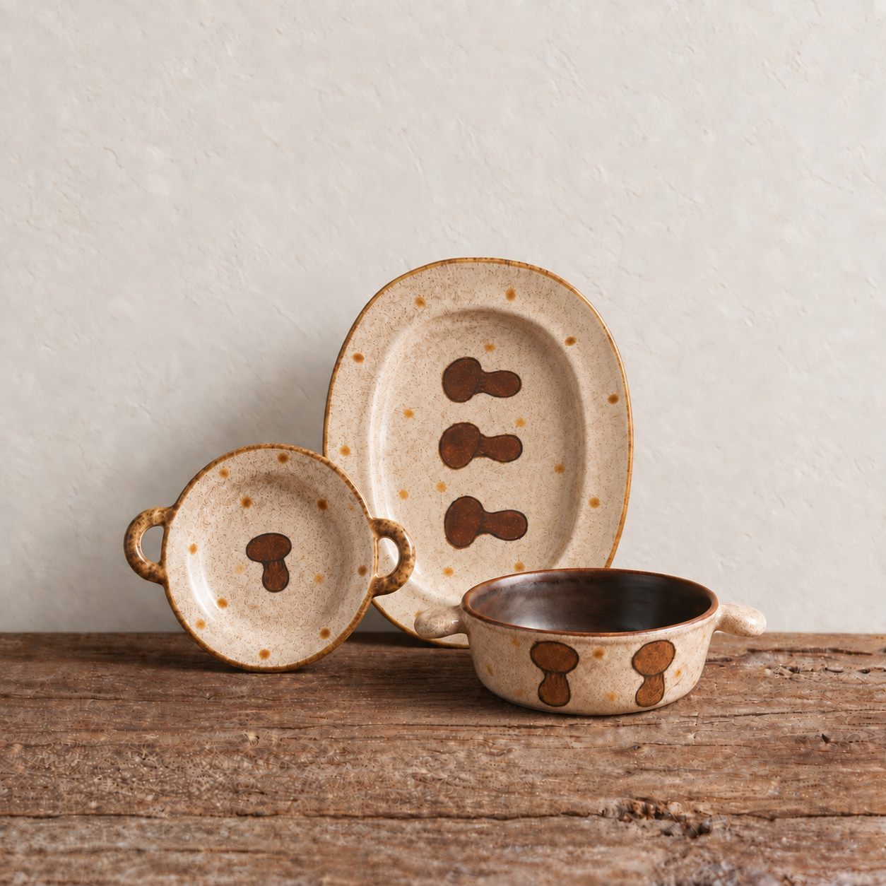 Mushroom Motif Tableware Set